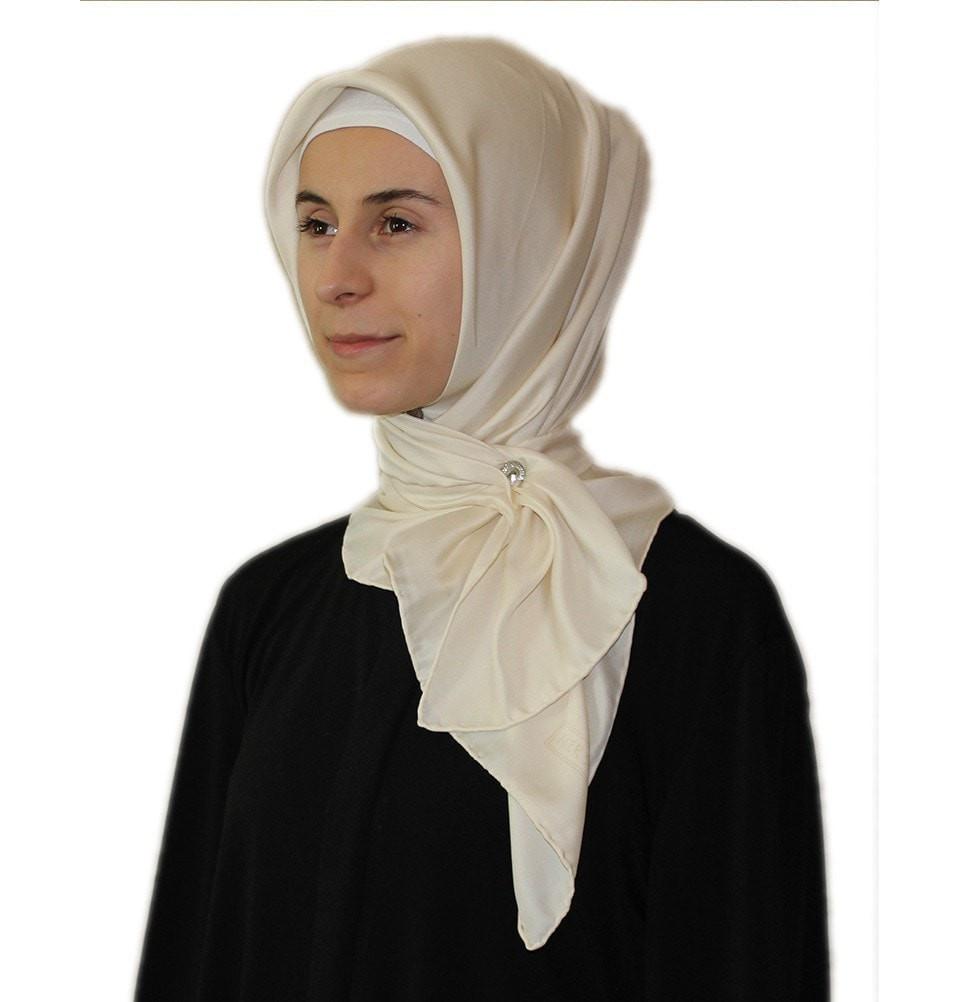Aker Satin Square Hijab Scarf 4984 932 - Soft Muslim Headscarf for Women, Breathable & Lightweight Prayer Shawl - Perfect for Daily Wear, Work, and Special Occasions