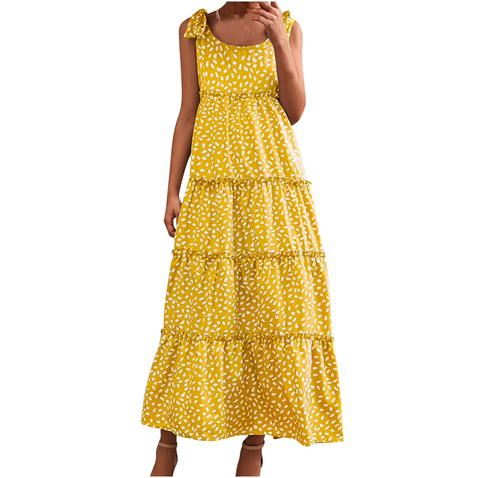 Aihimol Women's Summer Casual Sleeveless Round Neck Bandage Dress - Perfect for Beach Vacation, Party & Date Night Outfits