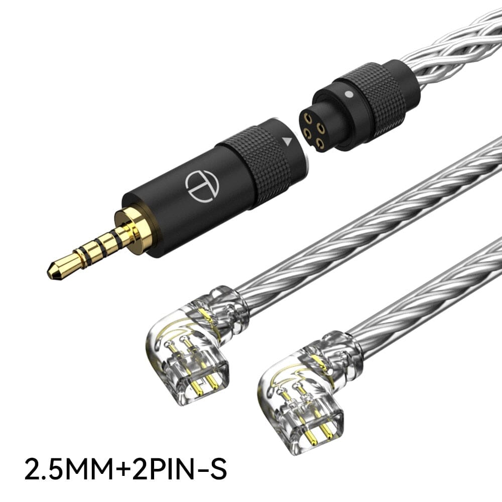 TRN T3 PRO 8 Core Pure Silver Upgrade Cable for TRN VX PRO BAX MT1 PRO Earphones - High-Quality Audio Replacement Wire for Audiophiles & Music Lovers