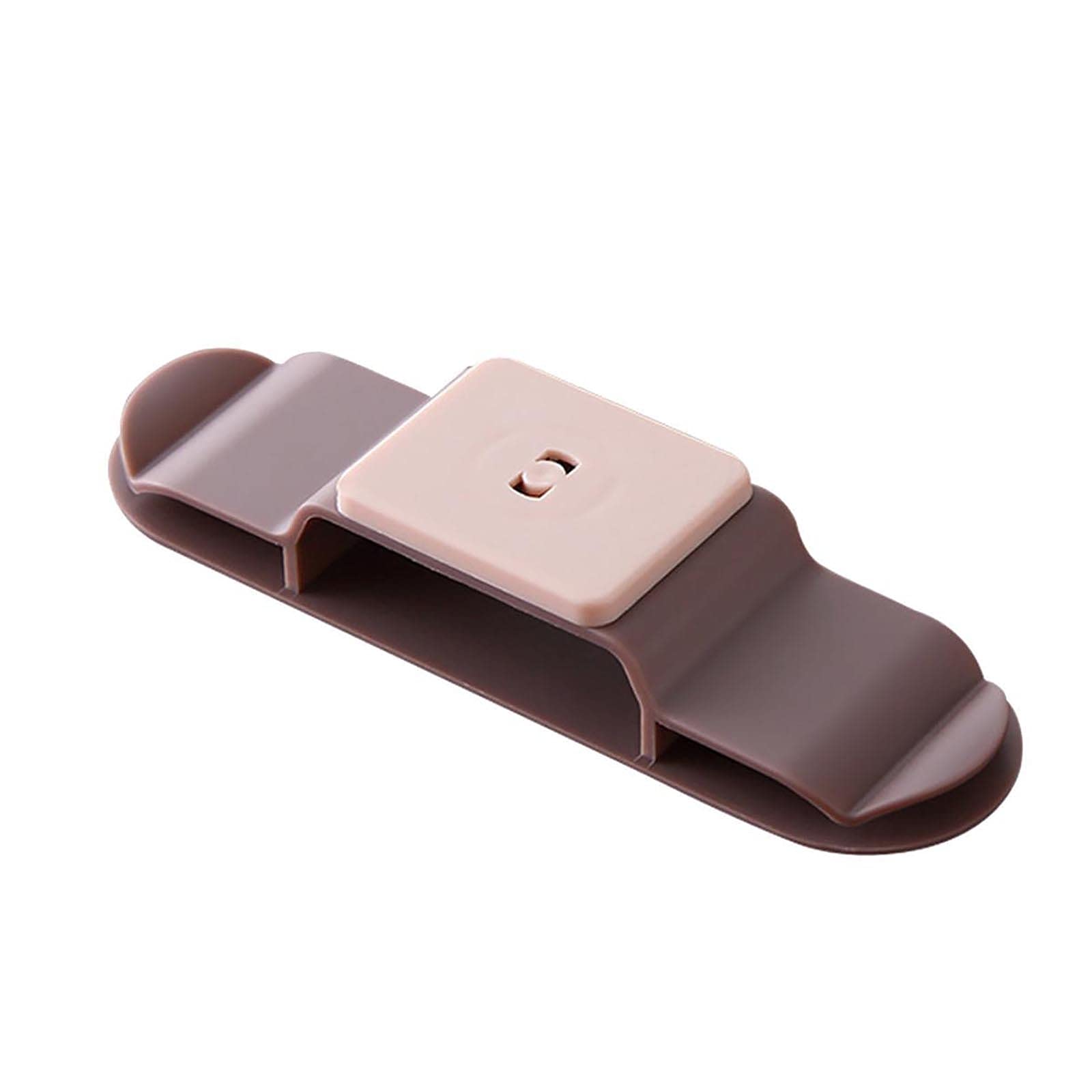 Punch-Free Plug Strip Holder & Wall Hooks - Pink Storage Rack for Home Organization