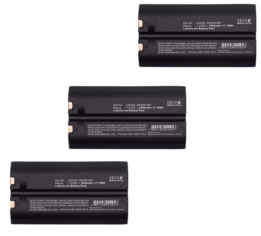 Synergy Digital Barcode Scanner Batteries - 3 Pack Li-Ion 7.4V 2400mAh Replacement for Honeywell 550039 Scanner - Perfect for Retail, Warehouse & Inventory Management