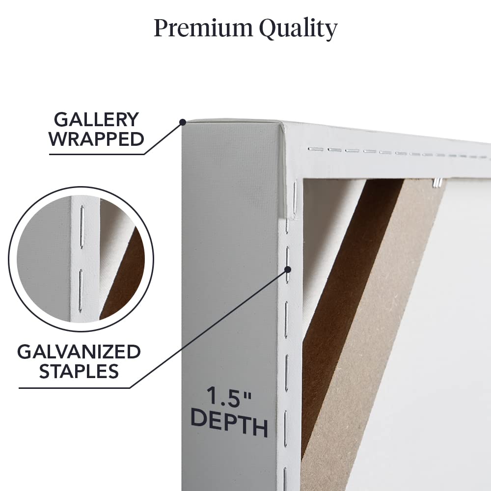 Premium Les Feuilles Canvas Wall Art - Handmade Fine Art Painting for Home & Office Decor - Ready to Hang 46x35 Inch - Perfect for Living Room, Bedroom, Bathroom, Kitchen, Dining Area & Guest Rooms - Elegant Wall Decor for Modern & Classic Interiors