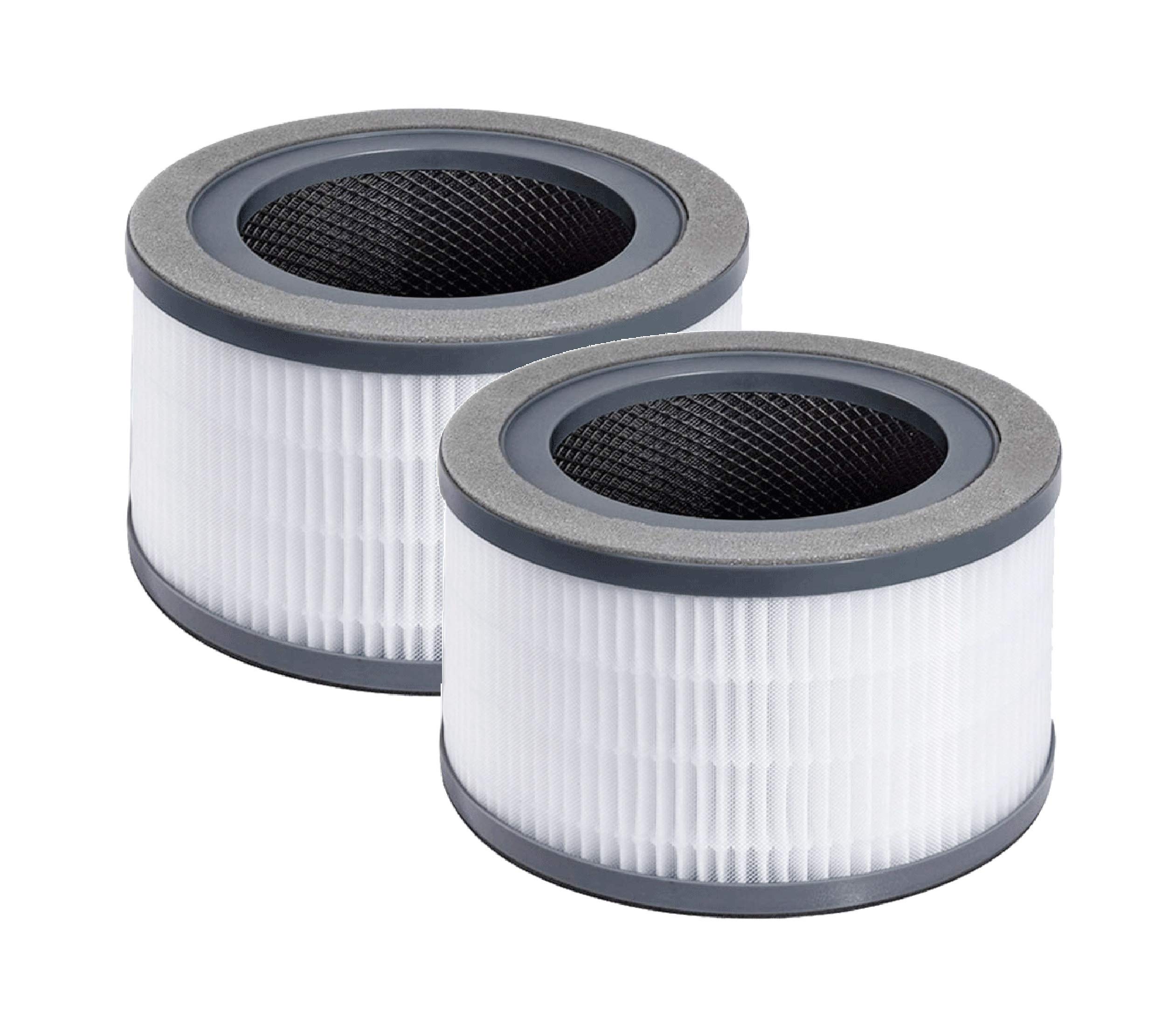 Nispira Vista 200 3-in-1 True HEPA Carbon Filter Replacement for Levoit Air Purifier Vista 200-RF - 2 Pack - Eliminates Dust, Pollen, Pet Dander & Odors - Perfect for Home, Office & Nursery Air Purification