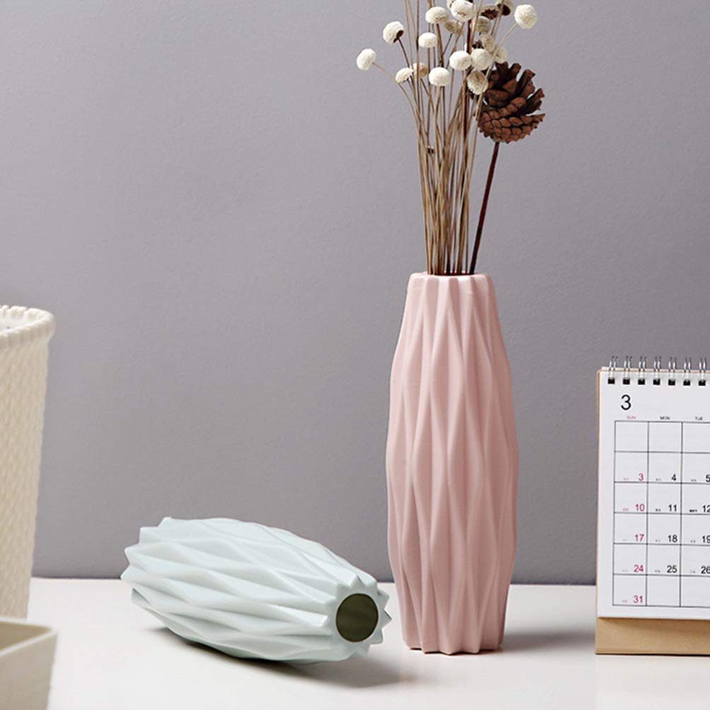 SUPVOX Pink Modern Flower Vase - Elegant Home Decor Floral Vase for Living Room, Wedding Centerpiece, Dining Table & Event Decoration | Perfect for Home, Office & Special Occasions