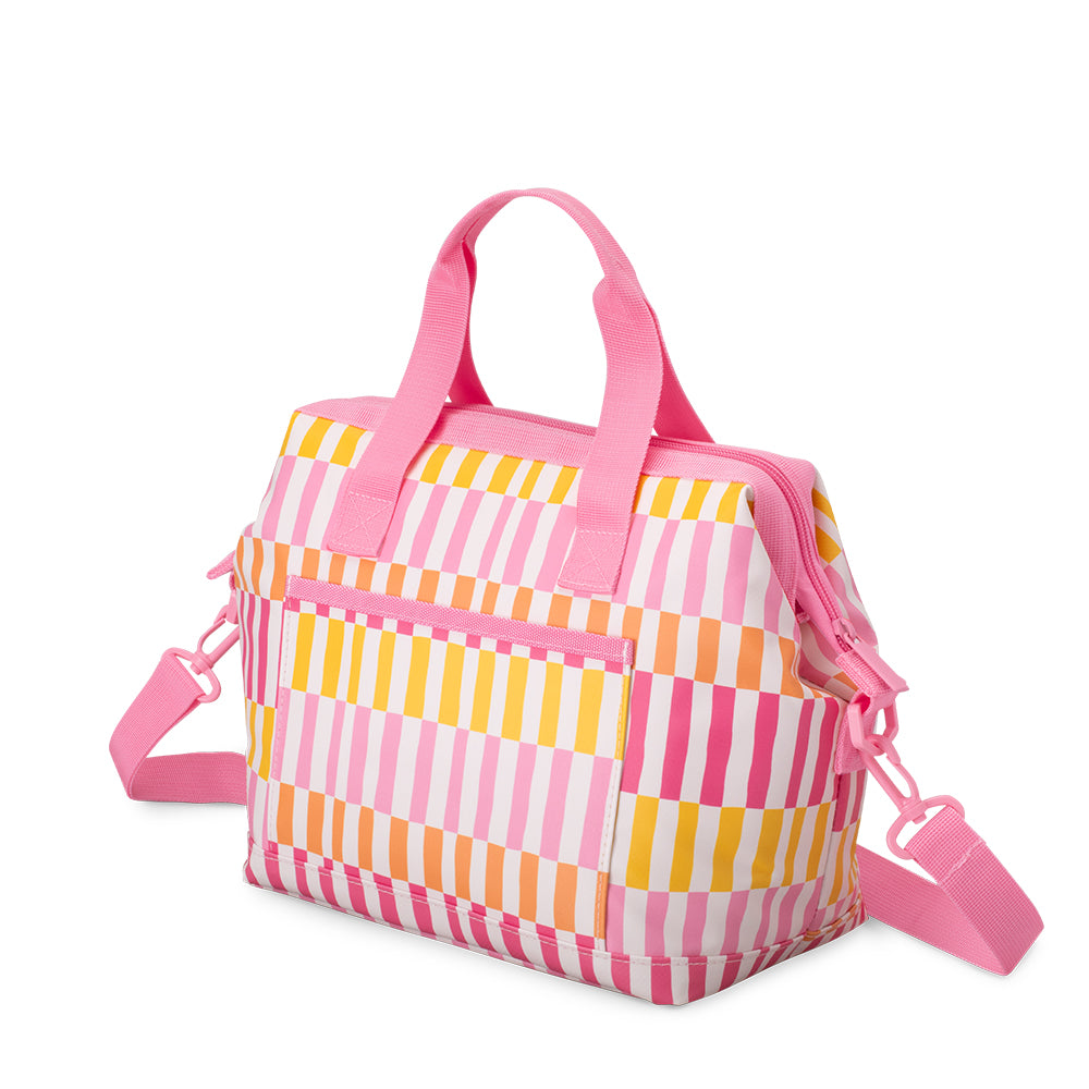 Sherbet Stripe Packi 12-Can Cooler - Insulated Soft-Sided Lunch Bag for Picnics, Beach Trips & Outdoor Adventures