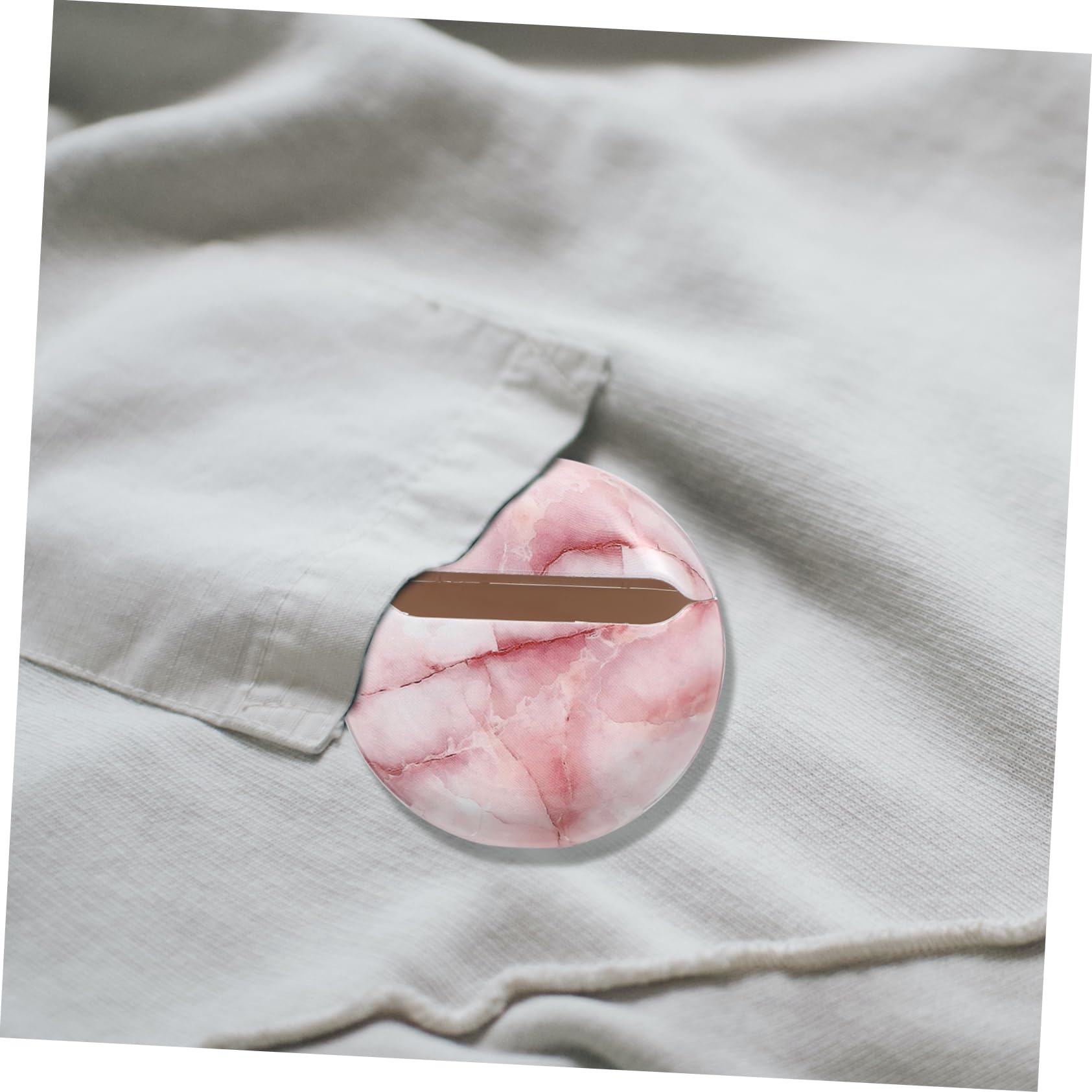 Mikikit Marble Design Earphone Protective Case - Durable Headset Cover for AirPods, Wireless Earbuds (1 Pack, Red) - Perfect for Travel, Gym & Daily Storage