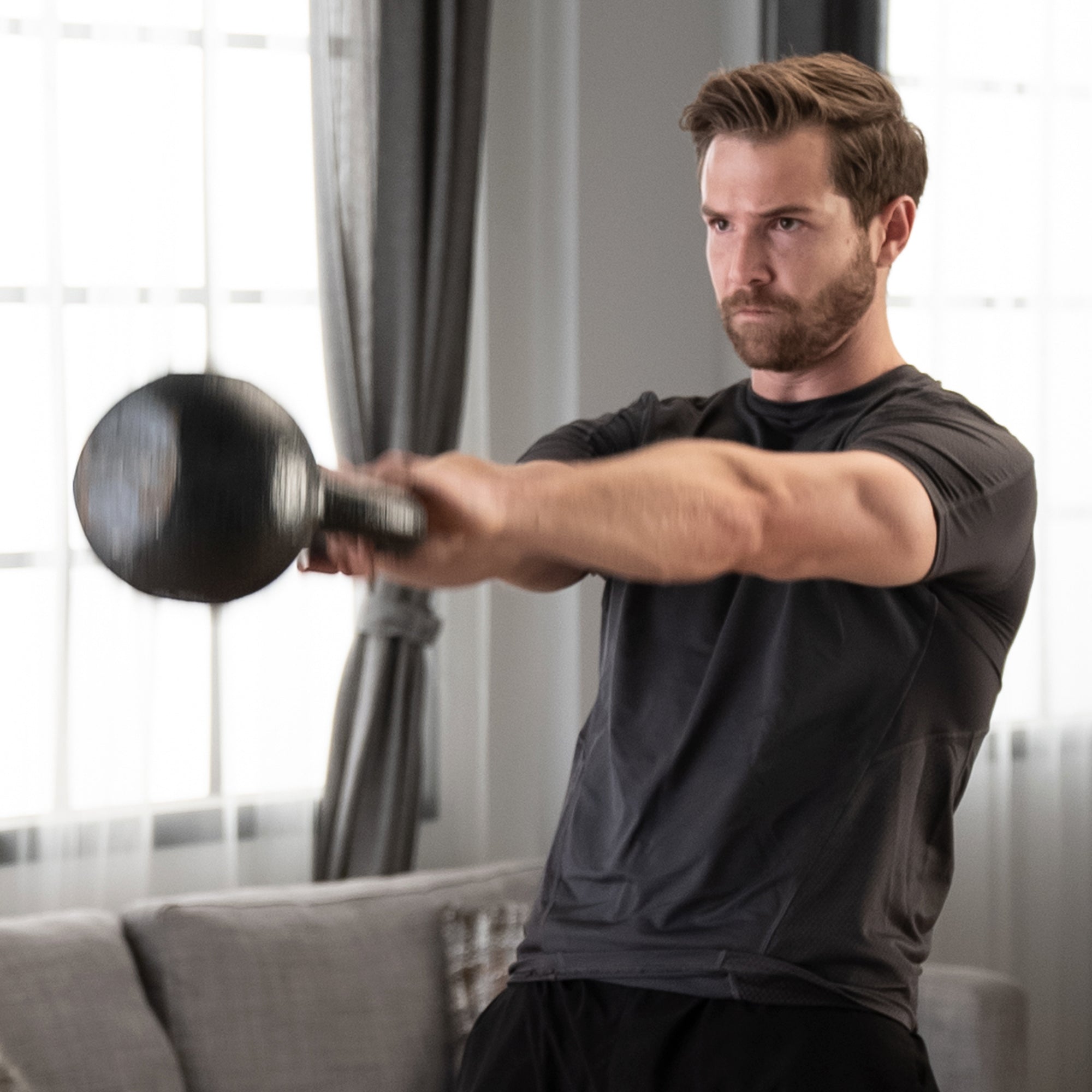35lb Hammertone Kettlebell - Heavy Duty Cast Iron Home Gym Equipment for Strength Training, CrossFit & Weightlifting | HKB 035 | Perfect for Home Workouts & Fitness Studios