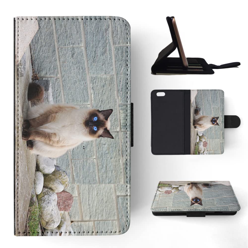 Siamese Cat 6 Flip Wallet Phone Case for Apple iPhone 6 & 6S - Stylish Protective Cover with Card Slots for Everyday Use