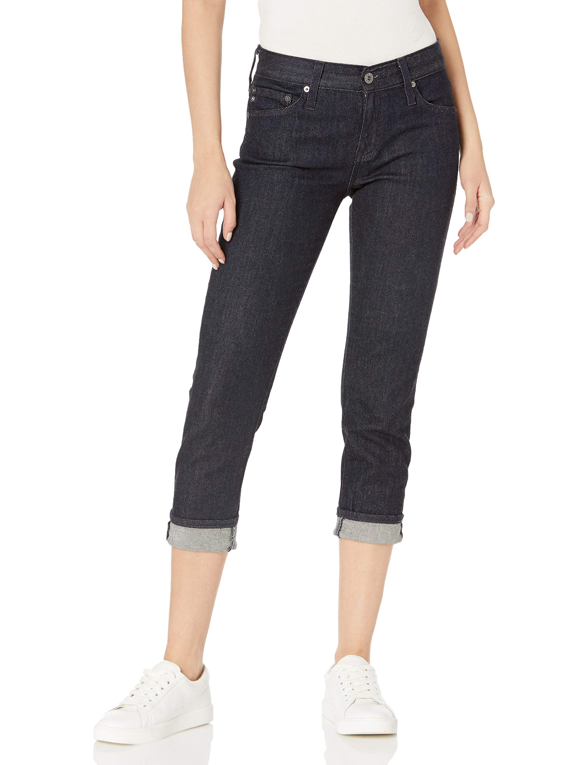 AG Adriano Goldschmied Women's Ex Boyfriend Slim Jeans - High Waisted Distressed Denim Pants for Casual Outfits & Streetwear Fashion