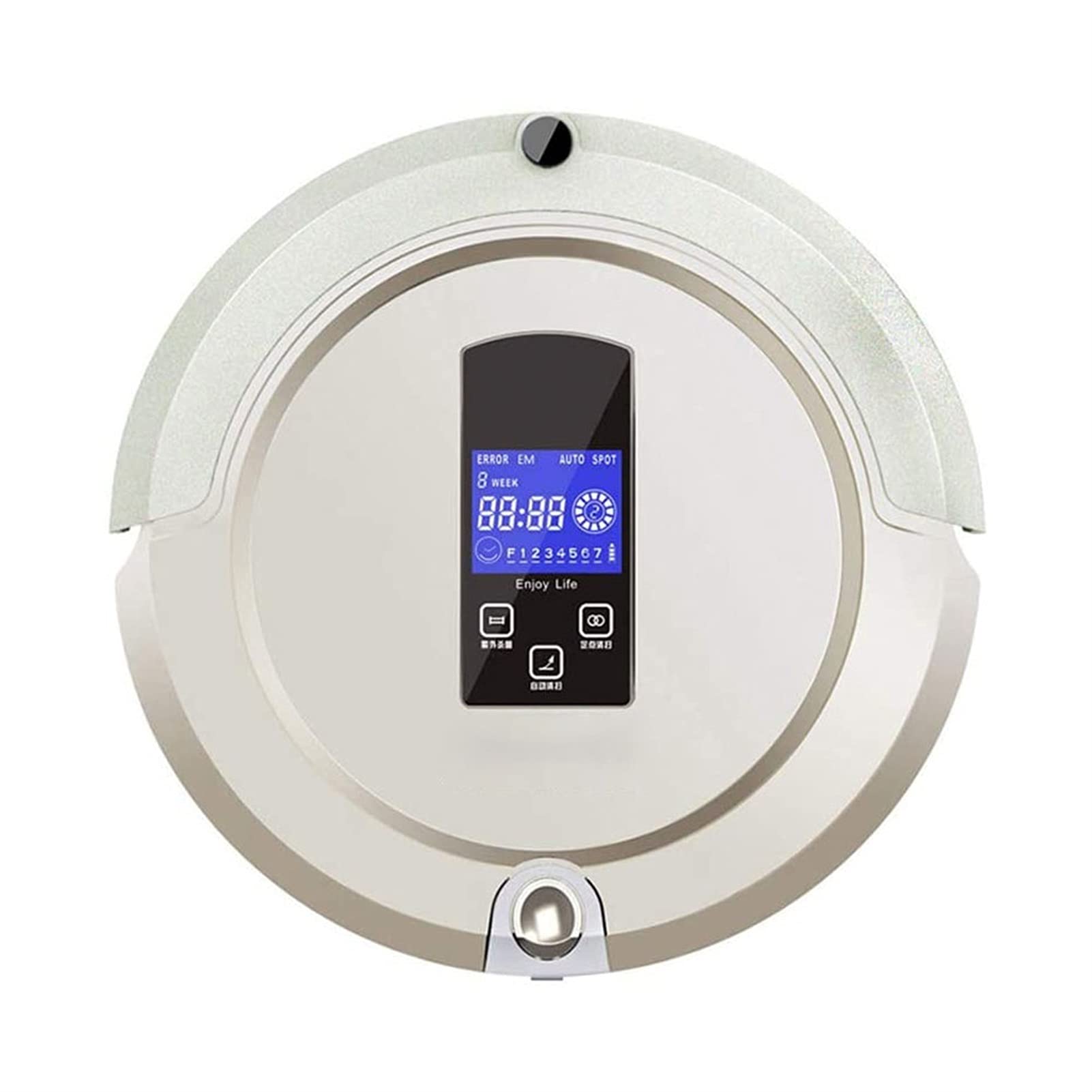 KSDCDF Robot Vacuum Cleaner - 1000Pa Strong Suction, Ultra-Slim Design, Quiet Operation with Multiple Cleaning Modes, Self-Charging for Pet Hair, Hard Floors & Medium Carpets - Perfect for Home, Office and Pet Owners
