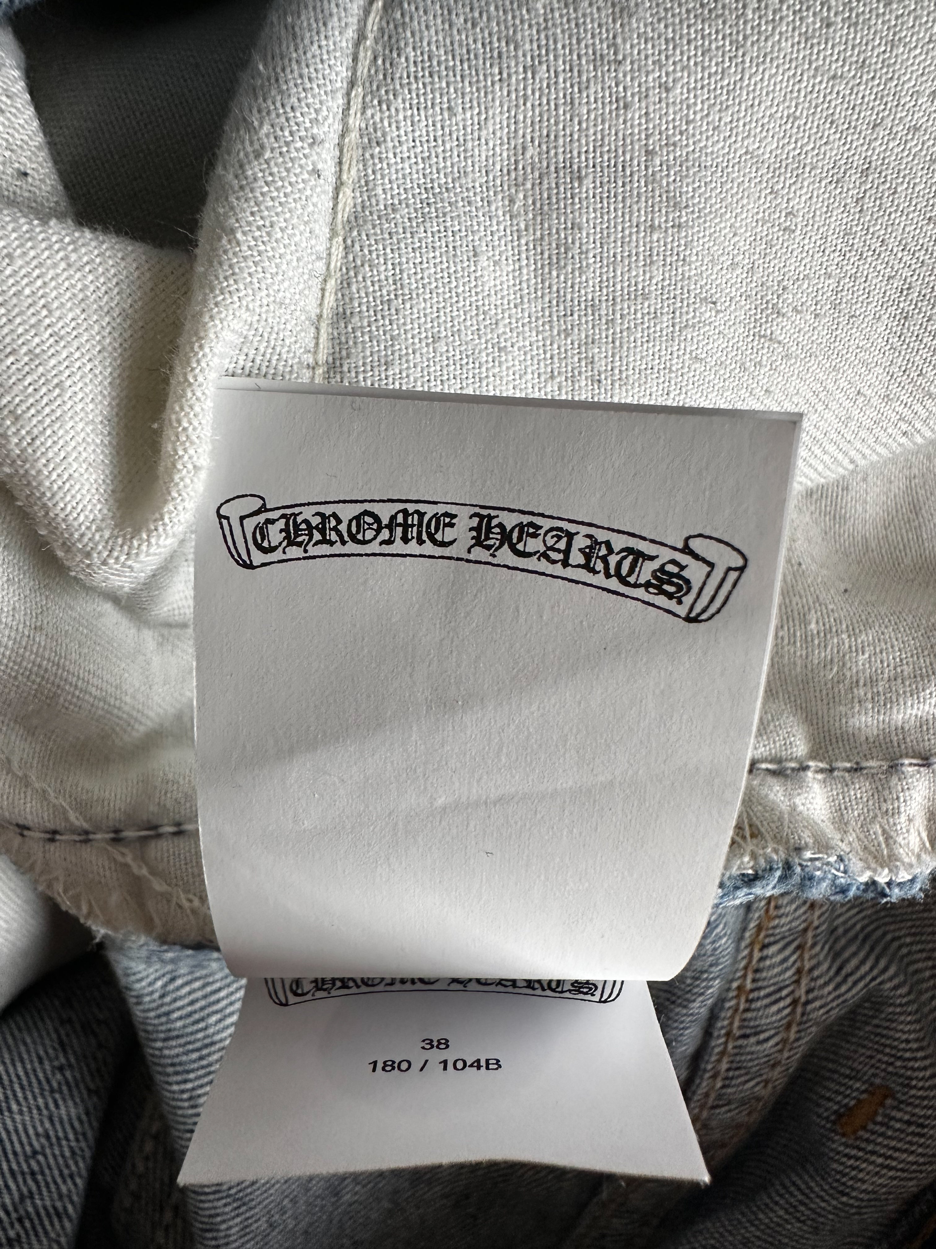 Chrome Hearts x Levi's Blue Cheetah Star Patch Jeans for Men & Women - Vintage Denim Pants with Unique Design - Perfect for Streetwear, Casual Outfits & Fashion Statements