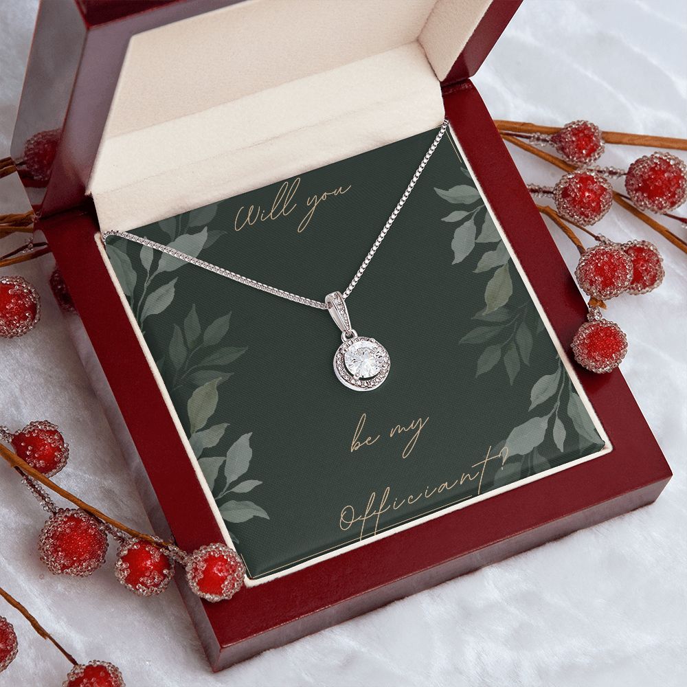 Officiant Gifts for Wedding - Elegant 'Will You Be My Officiant' Necklace - Perfect for Wedding Officiant Proposal & Minister Appreciation Gifts