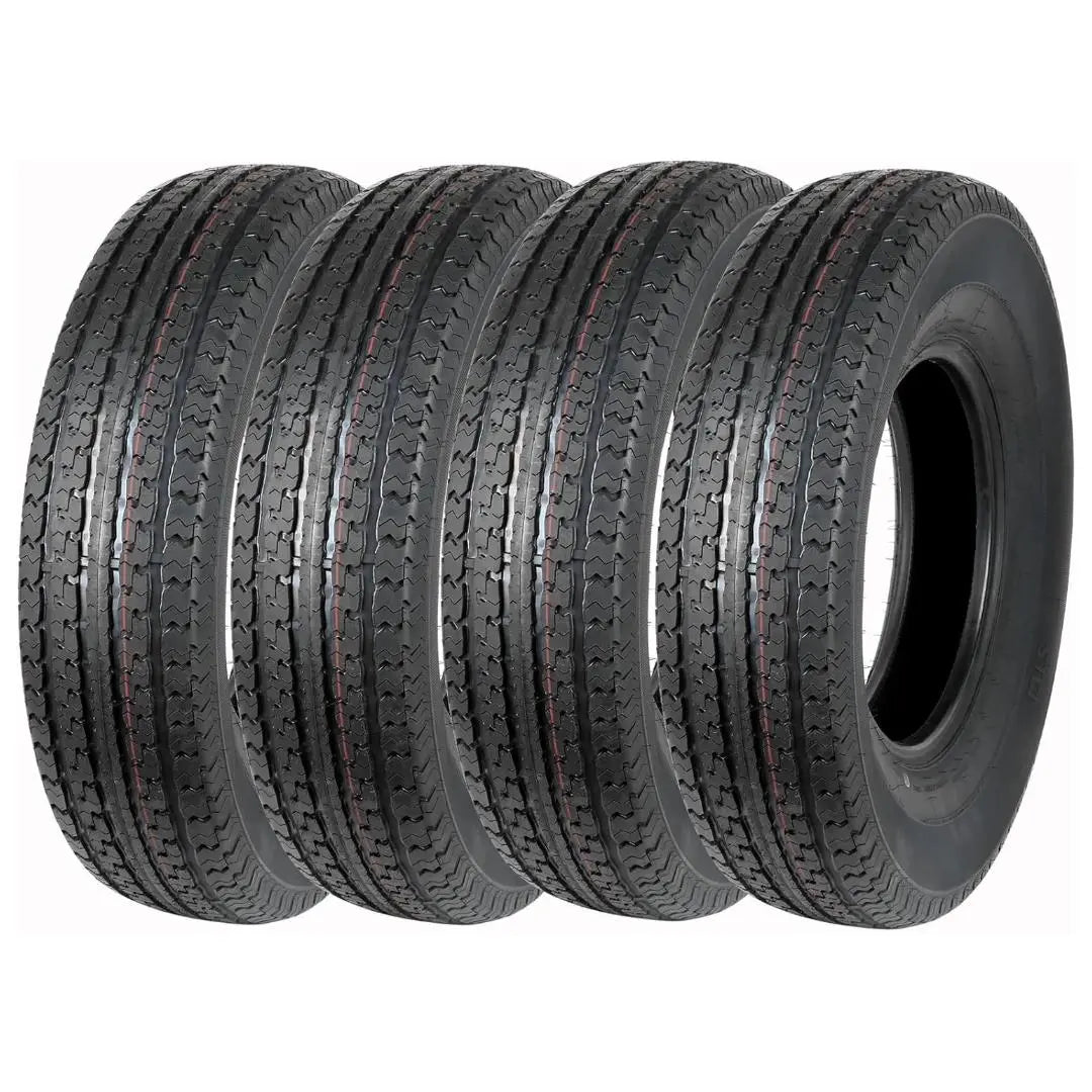 ST235/80R16 Radial Trailer Tires - 10 Ply Load Range E (124N) - Heavy Duty Commercial Grade for Boat Trailers, Utility Trailers & RVs - All Weather Performance