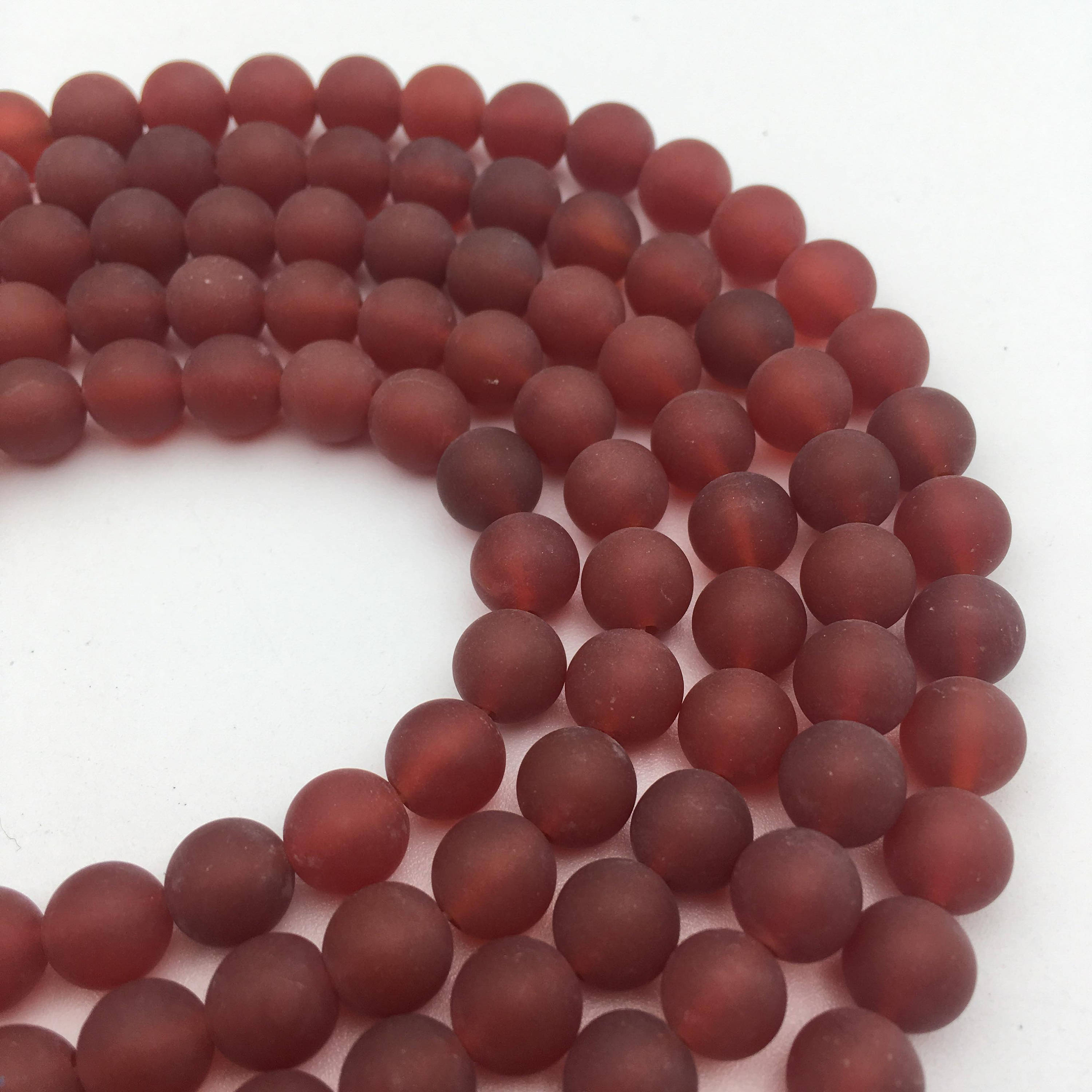 Premium Dark Carnelian Matte Round Beads - 6mm, 8mm, 10mm, 15.5 Inch Strands for Jewelry Making, DIY Crafts, and Healing Crystal Bracelets - Perfect for Beaders, Crafters & Spiritual Practitioners