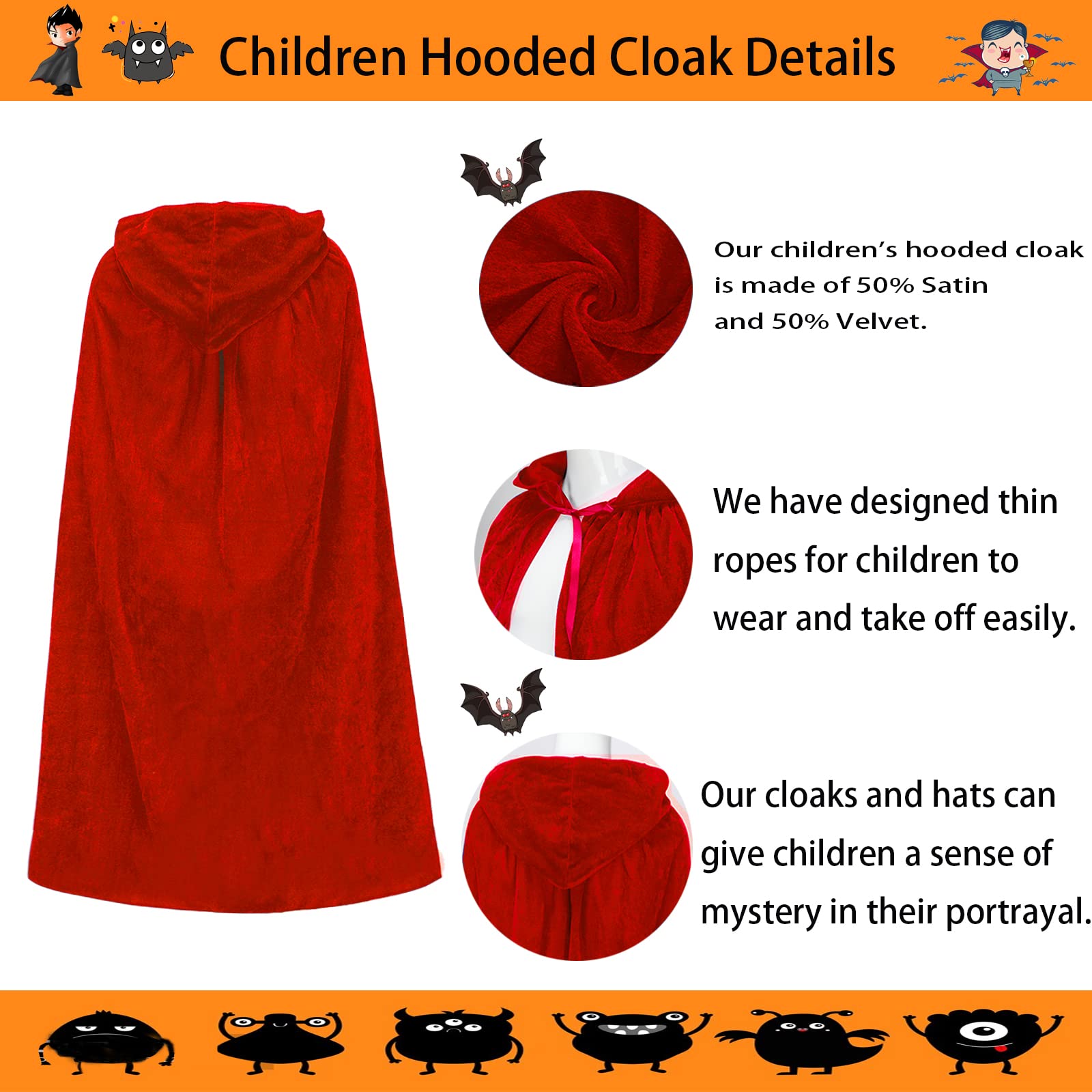 Elegant Velvet Hooded Cloak Cape for Halloween, Christmas & Cosplay - Gothic Medieval Costume for Masquerade Parties & Renaissance Fairs