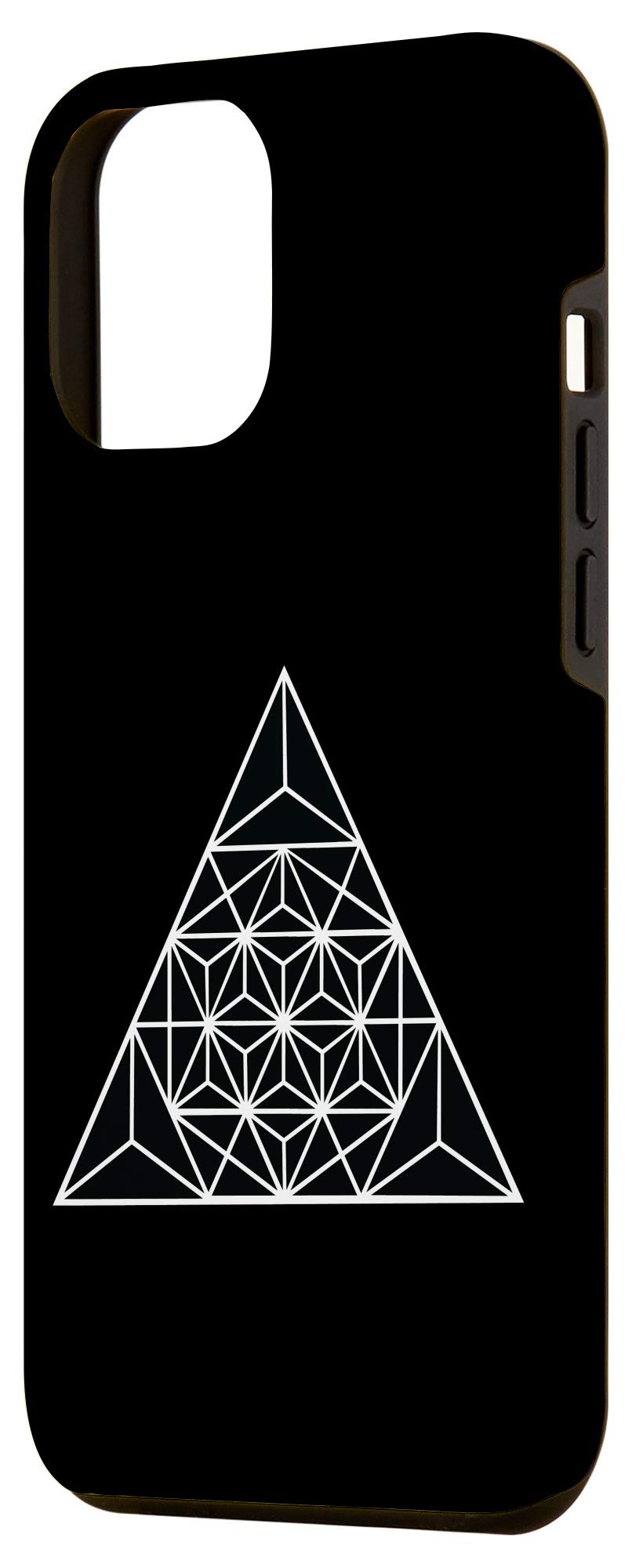 iPhone 12 Pro Max Case with Sacred Geometry Triangle Design - Ancient Art Inspired Geometric Phone Cover for Protection | Perfect for Spiritual Users, Yoga Enthusiasts & Art Lovers