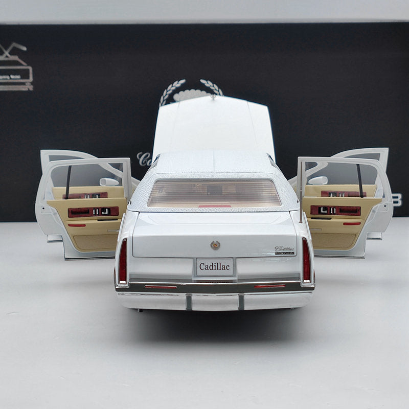 1:18 Scale 1993 Cadillac Fleetwood Sedan White Diecast Model Car - Limited Edition Collectible for Car Enthusiasts & Gift for Auto Lovers - Perfect for Display, Collection, and Home/Office Decoration