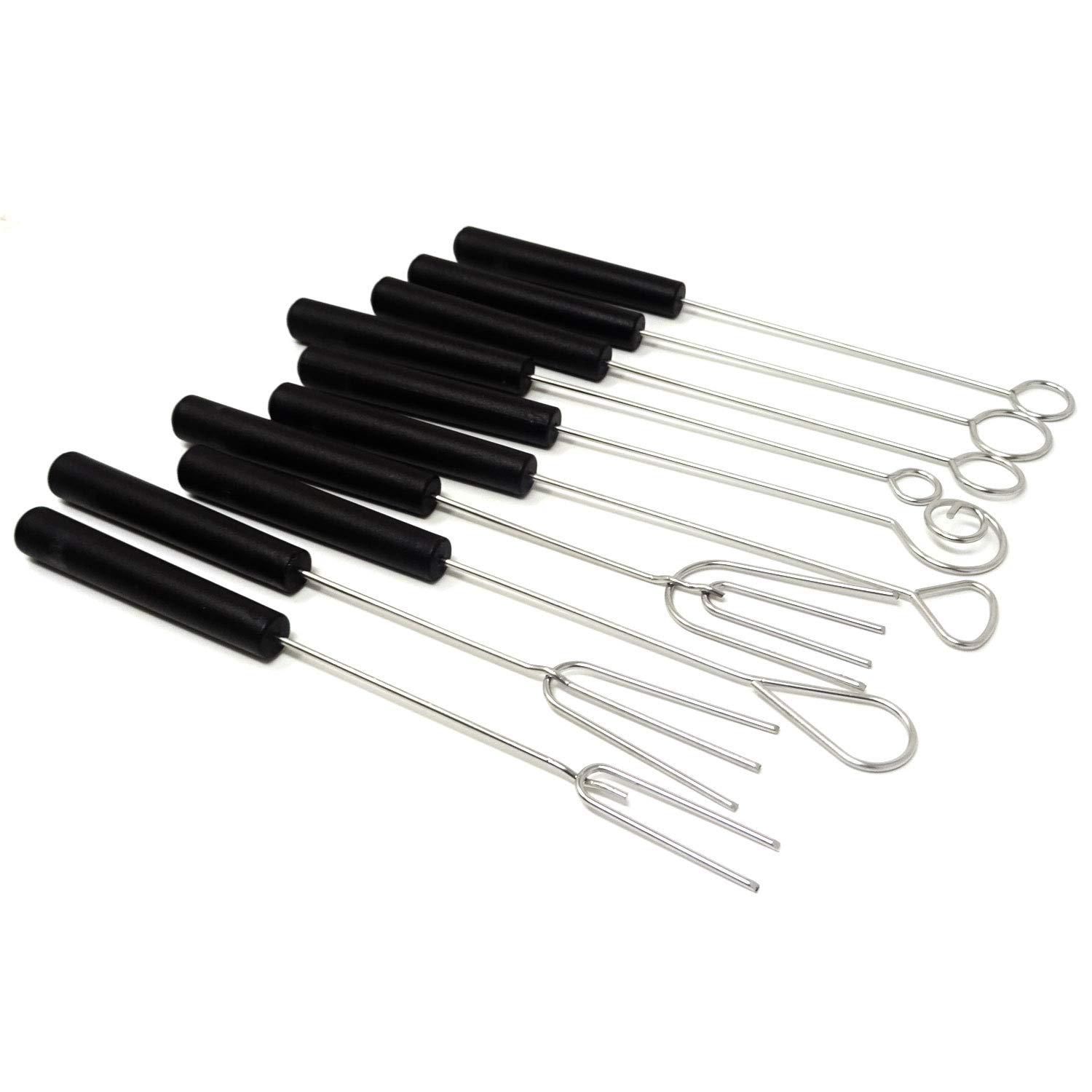 10PCS Stainless Steel Chocolate Candy Dipping Forks - Professional Fondue Forks Set for Baking, Dessert Making & Candy Dipping - Perfect for Parties, Weddings & Home Kitchen Use