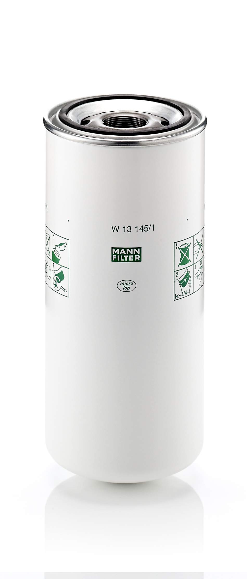 Mann Filter W13145/1 Spin-On Oil Filter - Premium Engine Protection for Cars, Trucks & SUVs | High-Performance Filtration for Synthetic & Conventional Oil | Ideal for Highway Driving & Off-Road Use