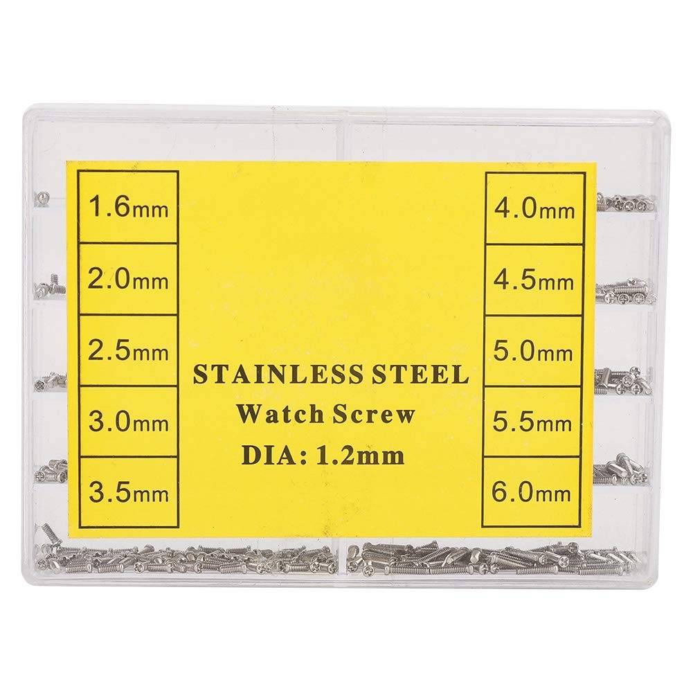 1.6-6.0mm Stainless Steel Watch Screws for Watch Back Repair - Durable Watchmaker Tools for Watch Band, Case & Back Cover Replacement - Perfect for DIY Watch Repair & Maintenance
