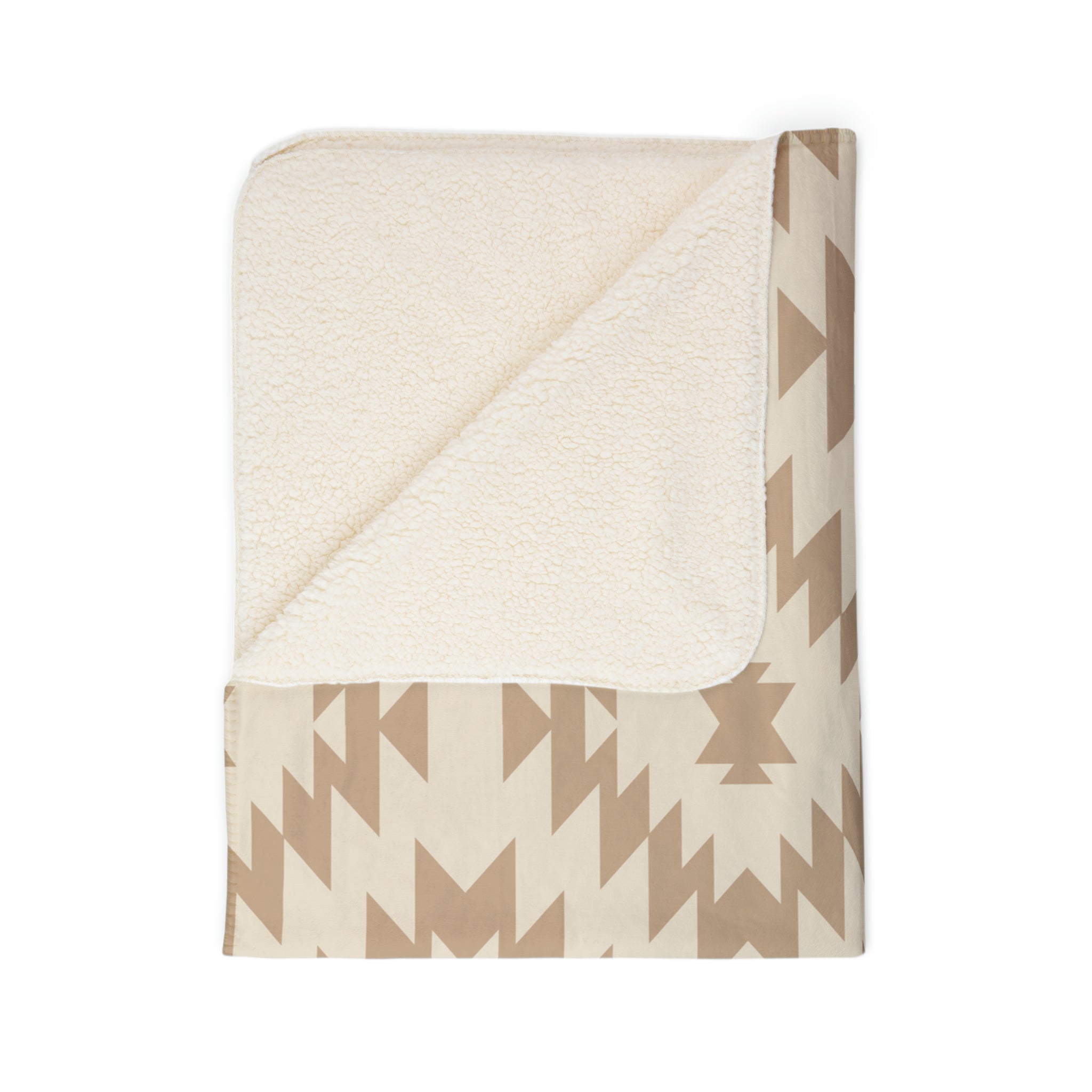 Soft Fleece Sherpa Throw Blanket - Southwestern Rio Sand Design for Cozy Living Room & Bedroom - Perfect for Snuggling on the Couch or Adding Warmth to Your Bed