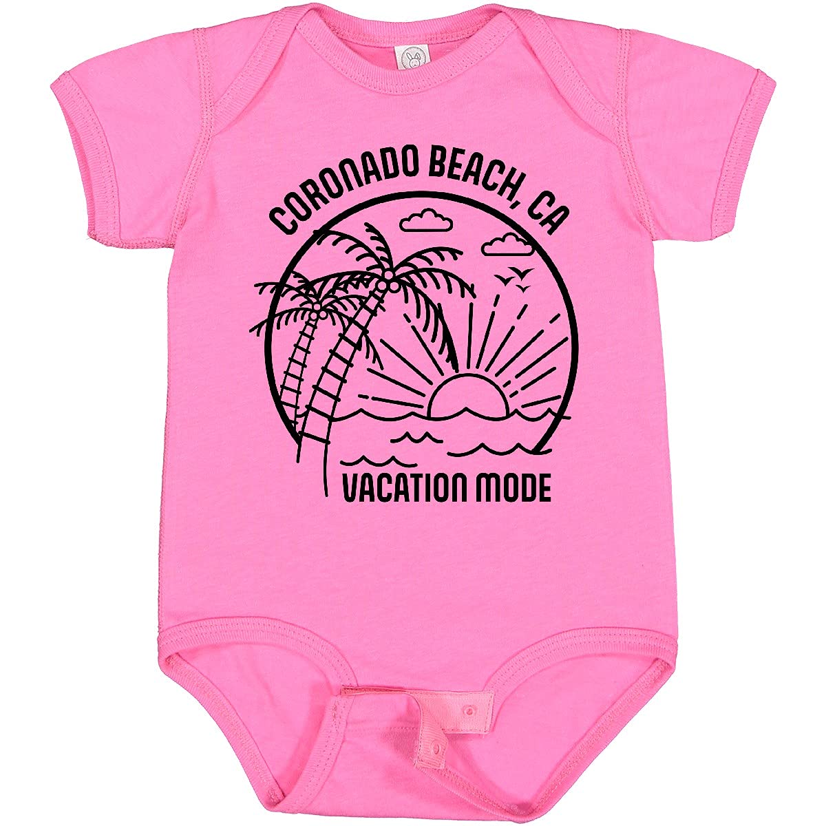 Inktastic Summer Vacation Mode Coronado Beach California Baby Bodysuit - Cute Infant Onesie for Beach Trips & Family Vacations