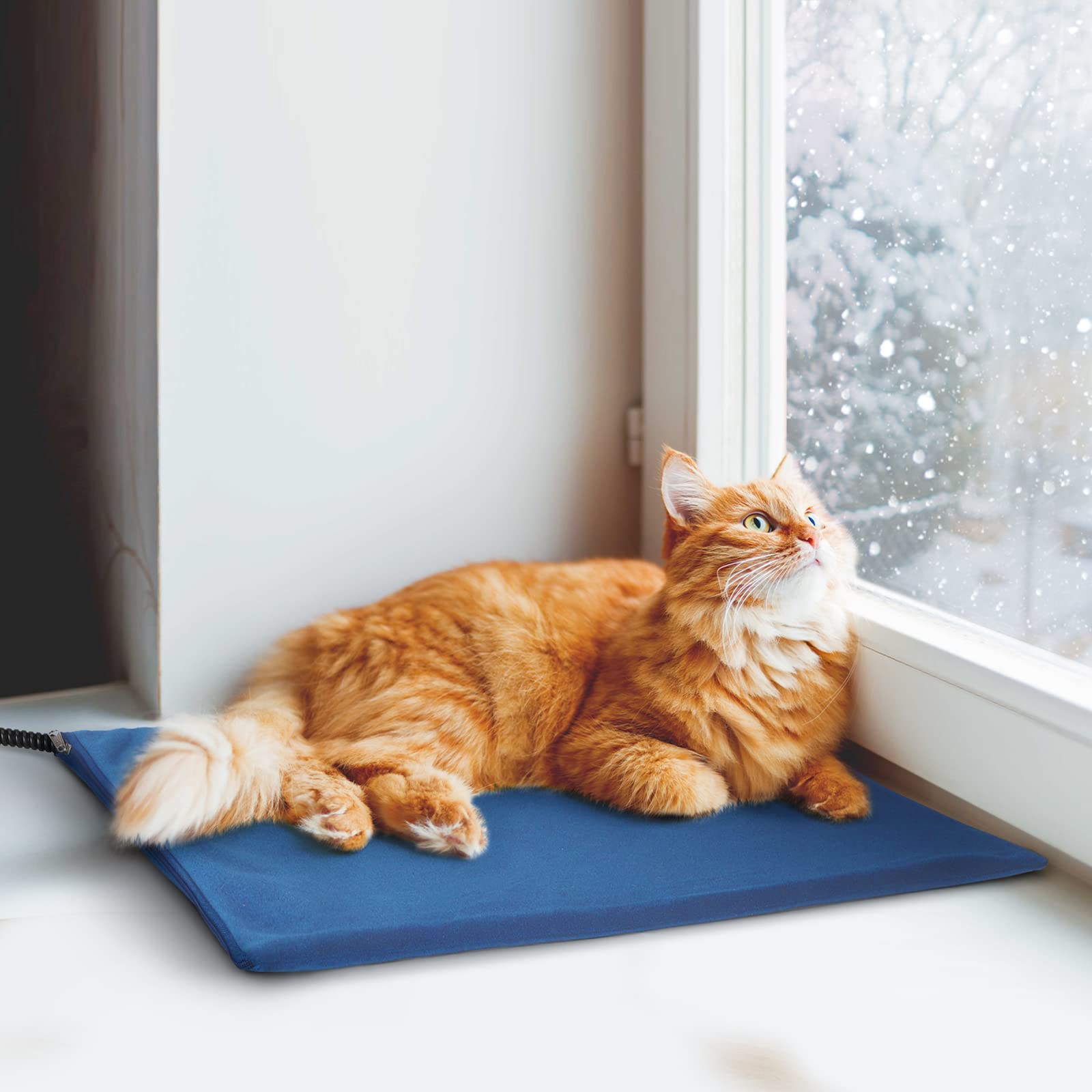 Electric Cat Heating Pad with Timer - Outdoor & Indoor Pet Warmer for Feral Cats - Waterproof Heated Pad for Cat Houses, Beds & Kennels - Perfect for Winter, Cold Weather & Outdoor Shelters