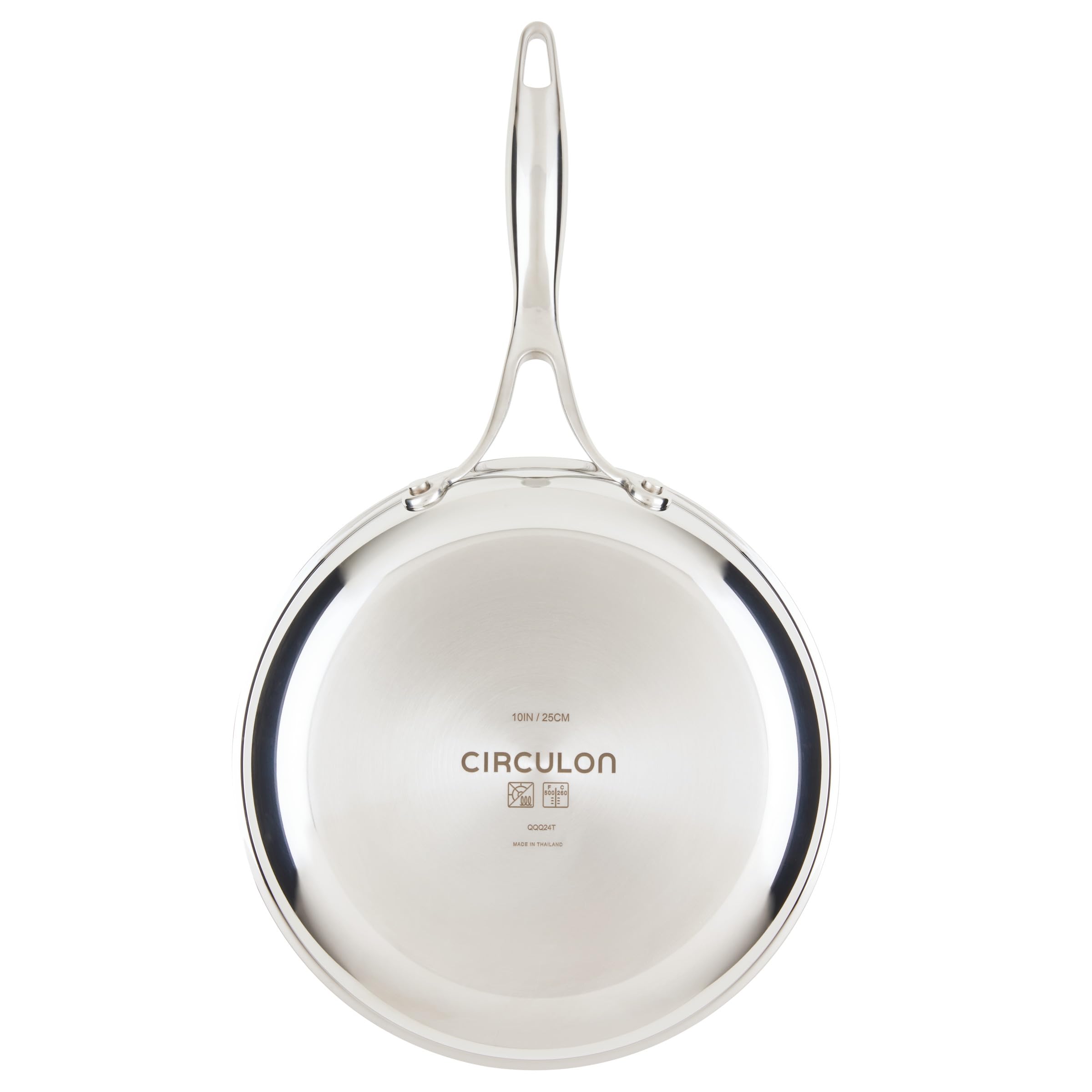 Circulon C1 Series 10-Inch Nonstick Induction Fry Pan - Stainless Steel Cookware with ScratchDefense Technology, Metal Utensil Safe & Oven Safe - Perfect for Searing, Frying & Everyday Cooking
