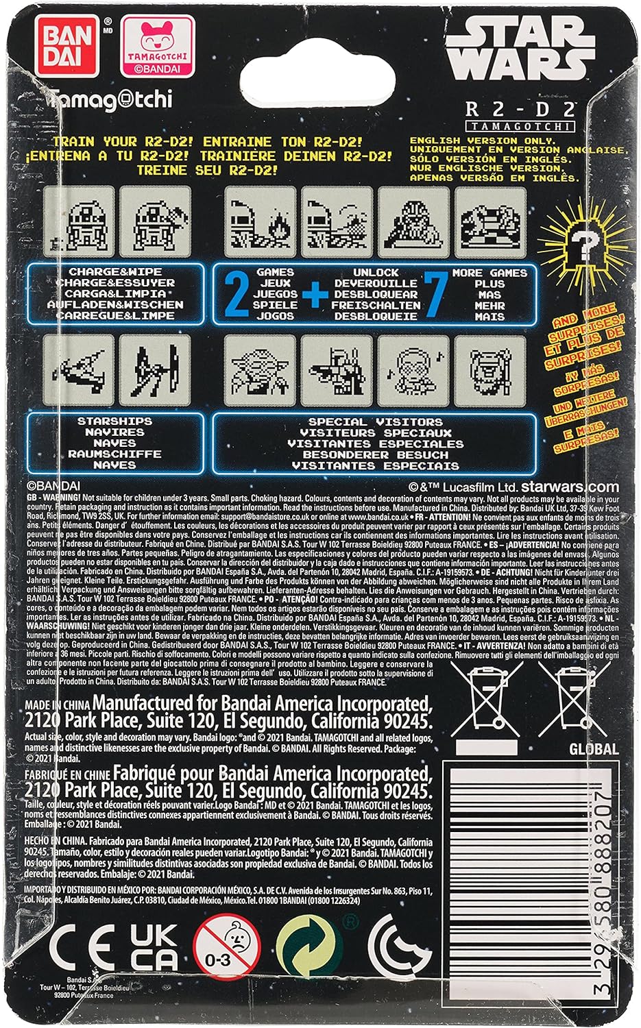 Star Wars R2-D2 Tamagotchi Virtual Pet - Interactive Hologram Blue Electronic Toy for Kids & Collectors | Perfect Gift for Star Wars Fans & Retro Gaming Enthusiasts