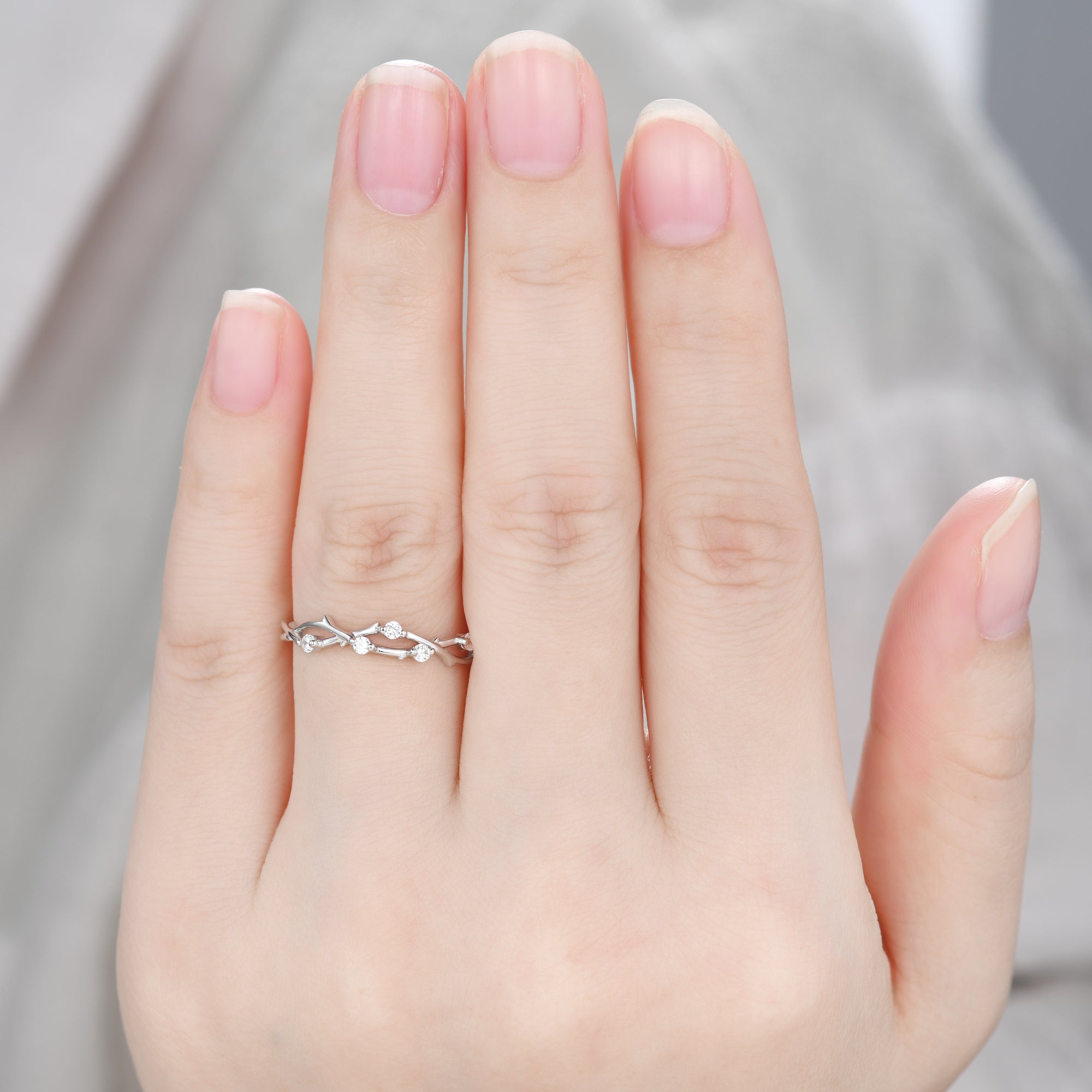 Infinity Twig Leaf Wedding Band - Nature Inspired Women's Ring with Split Shank Design - Perfect for Bridal Jewelry, Nature Lovers & Boho Wedding Accessories