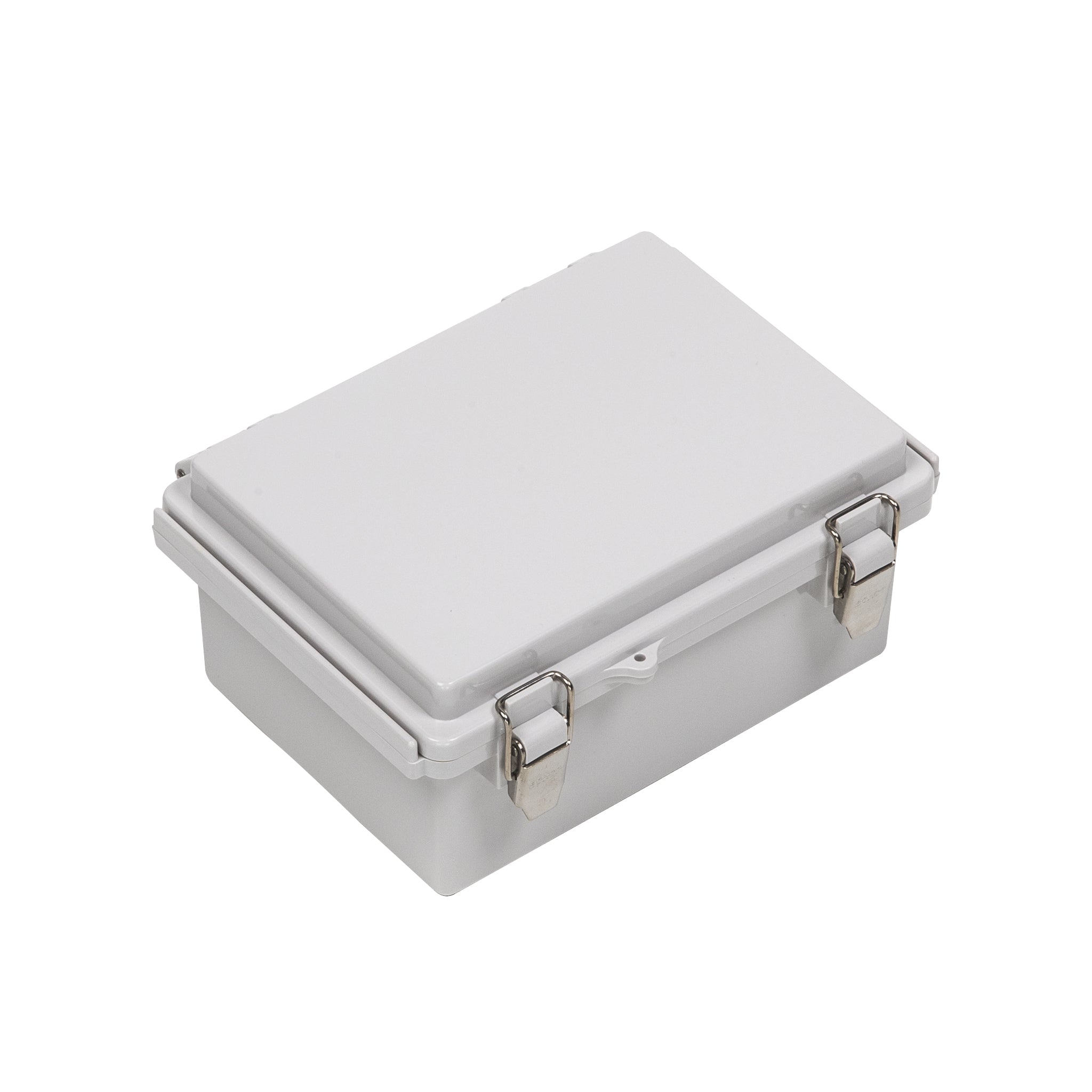 Boxco P Series Waterproof Plastic Enclosure - 5.31 x 7.28 x 3.35 Inches (135 x 185 x 85mm) - IP67 & IK08 Rated Polycarbonate Grey Case with Molded Hinge & Latch - Ideal for Outdoor Electronics, Industrial Equipment & Electrical Components Protection
