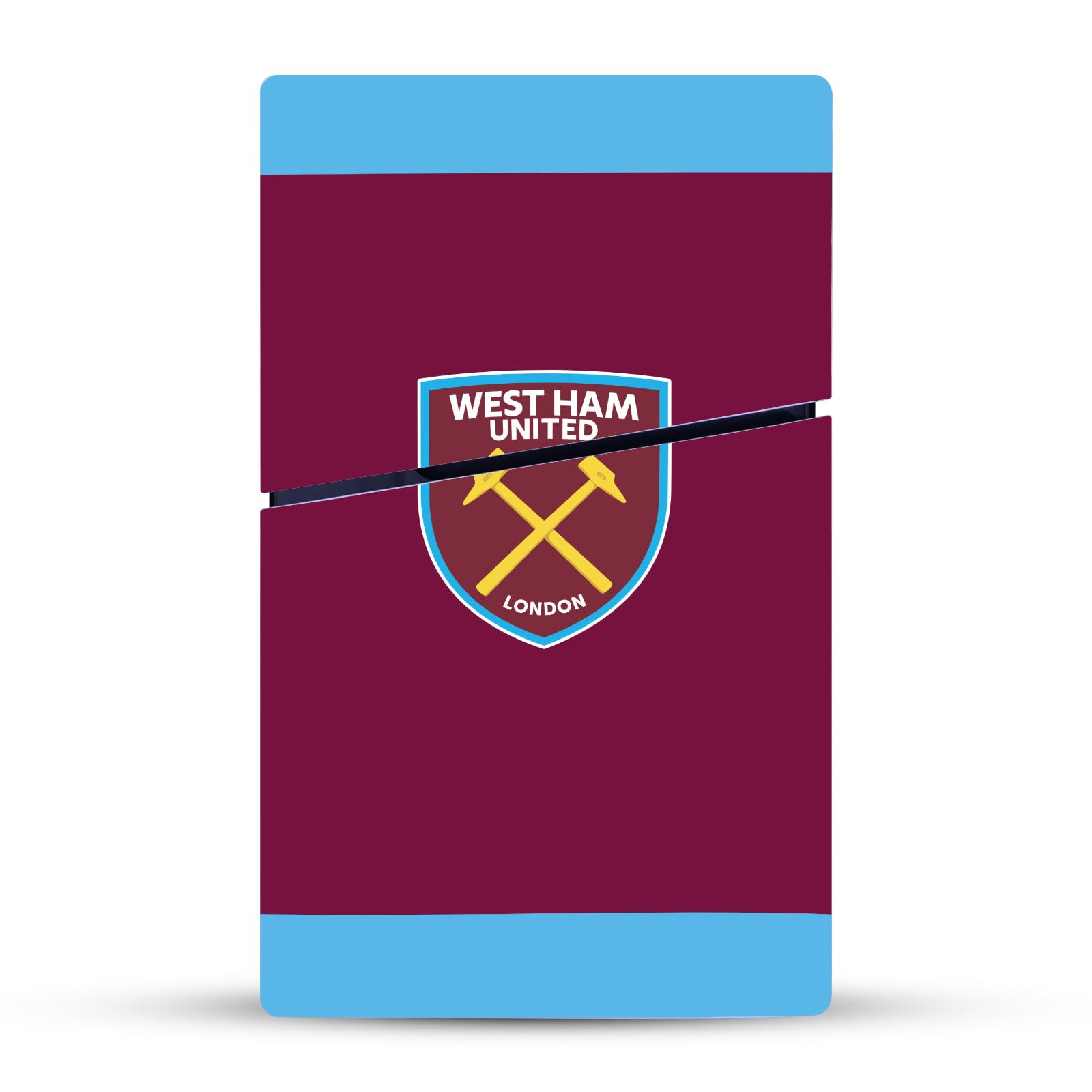 Official West Ham United FC 1895 Red Crest Vinyl Sticker for Sony PS5 Slim/PRO Disc Edition Console & DualSense Controller - Premium Gaming Skin Decal for Football Fans & Gamers - Perfect for Customizing Your PlayStation 5 Setup
