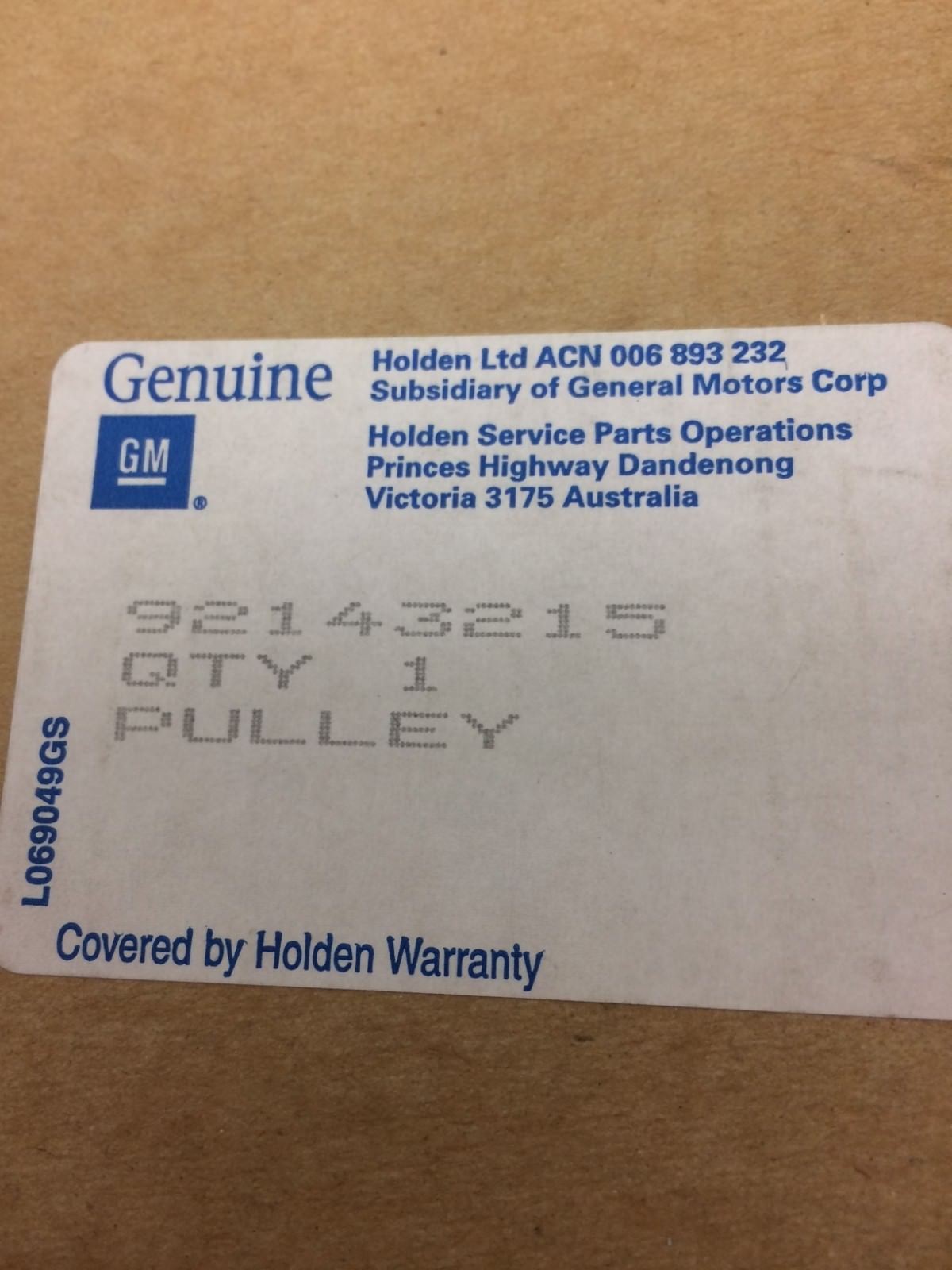 Genuine Holden TF Rodeo 1997-2002 AC Compressor Front Pulley Replacement Part - Perfect for Cooling System Repair & Maintenance