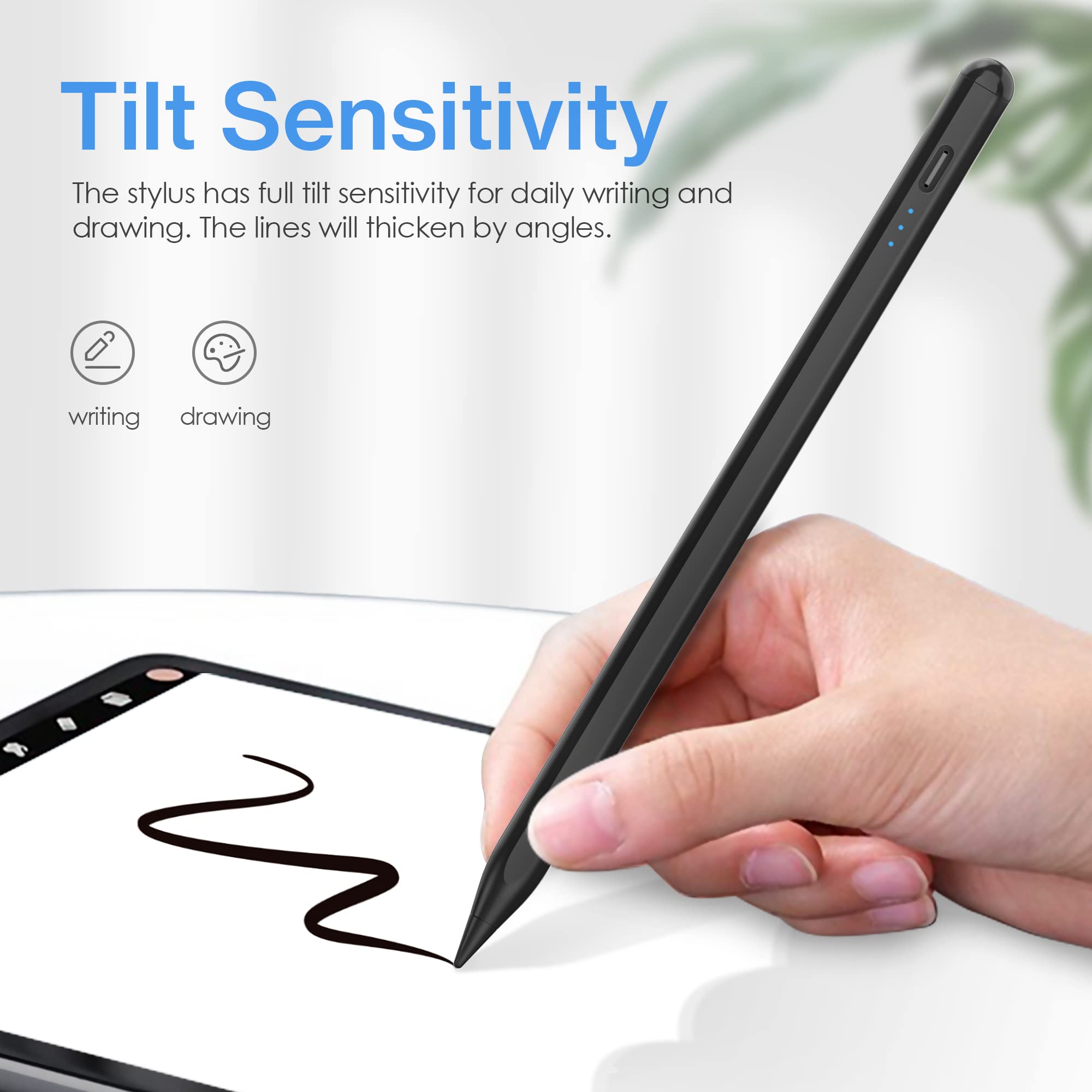 Fast Charging Stylus Pen for iPad 9th/10th Gen, Apple Pencil 1st/2nd Gen - Compatible with iPad Pro 11/12.9