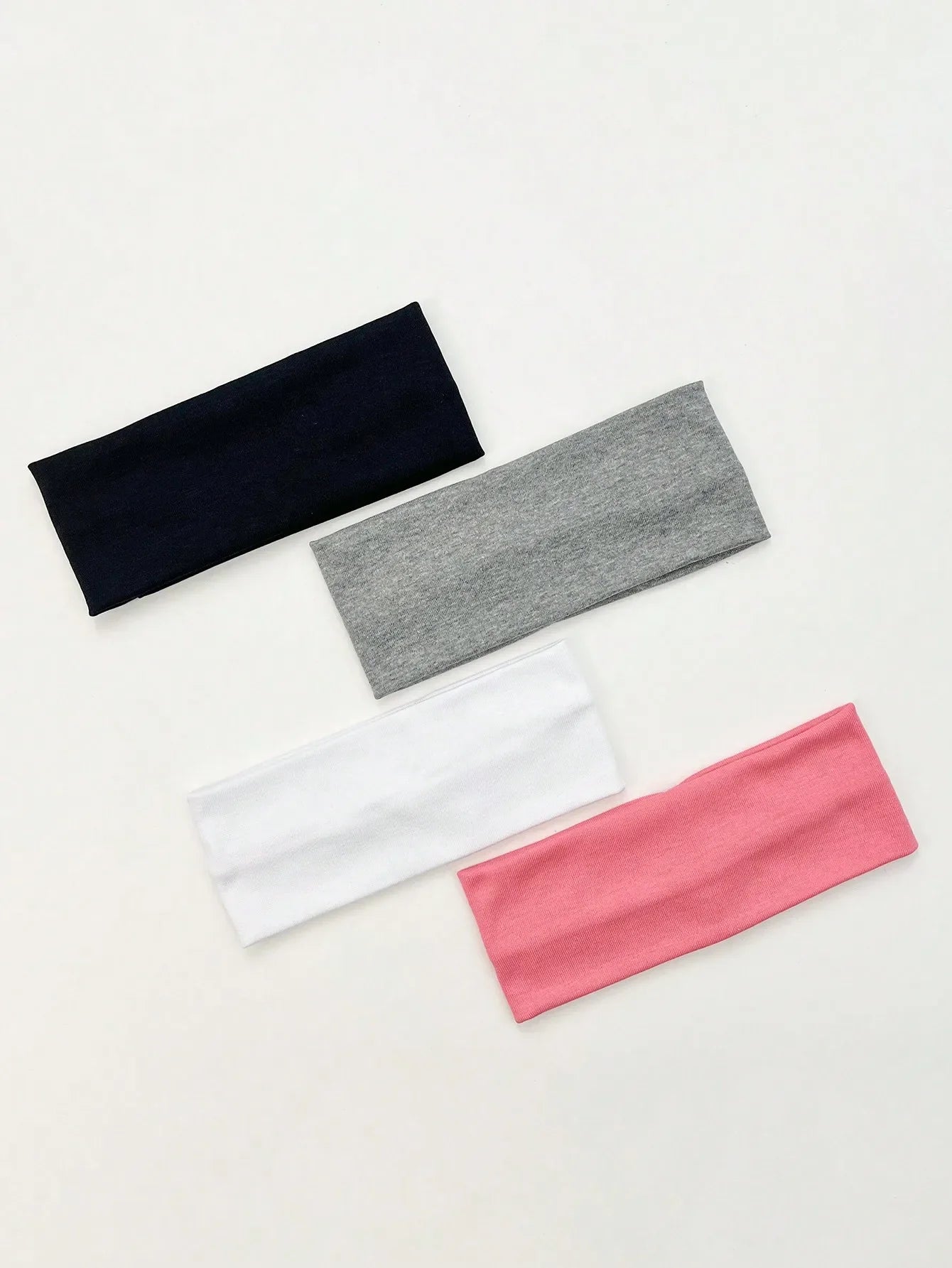4 Pack Knitted Yoga Headbands for Women - Soft Stretchy Hair Bands for Workouts, Running, Pilates & Everyday Use