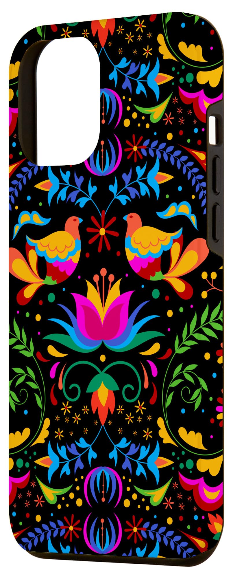 iPhone 12 Pro Max Case - Mexican Otomi Heritage Design with Doves, Love & Peace Symbols | Stylish Protective Cover for iPhone 12 Pro Max (6.7