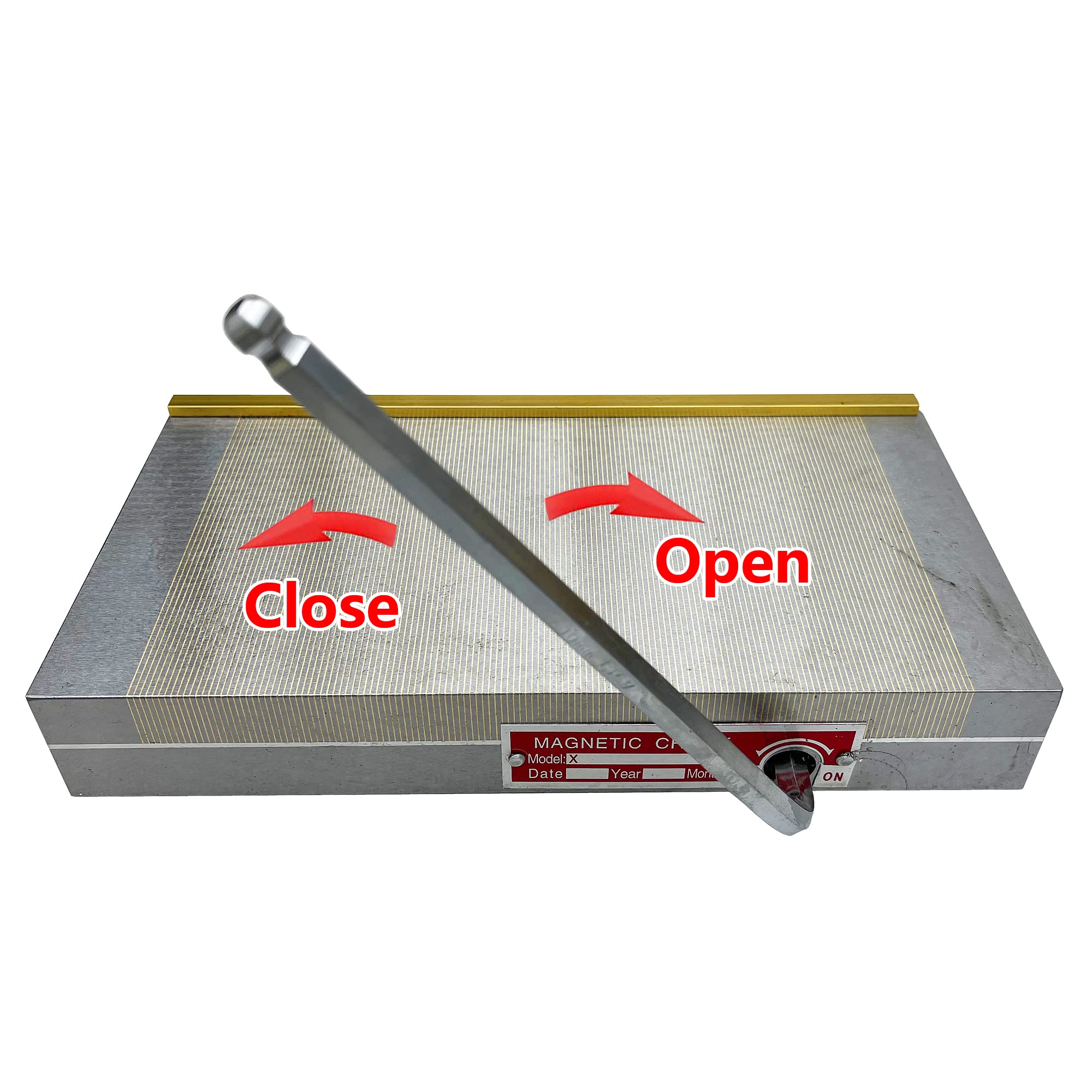 INTBUYING 6x12 Inch Fine Pole Permanent Magnetic Chuck - 100-120N/cm2 Powerful Sealed Rectangular Chuck for Grinding Machine, Milling & CNC Workholding | Perfect for Metal Grinding, Machining & Precision Work in Workshops
