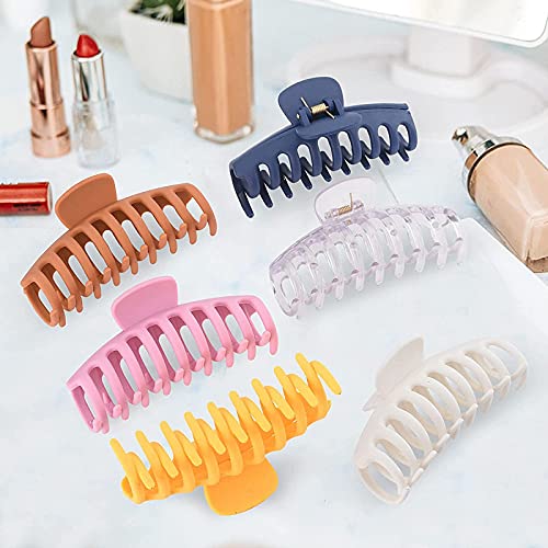 Staila 12 Pack Large Hair Claw Clips for Women - Non-Slip Matte Banana Clips with Strong Hold for Thin & Thick Hair | Perfect for Updos, Ponytails & Everyday Hairstyles