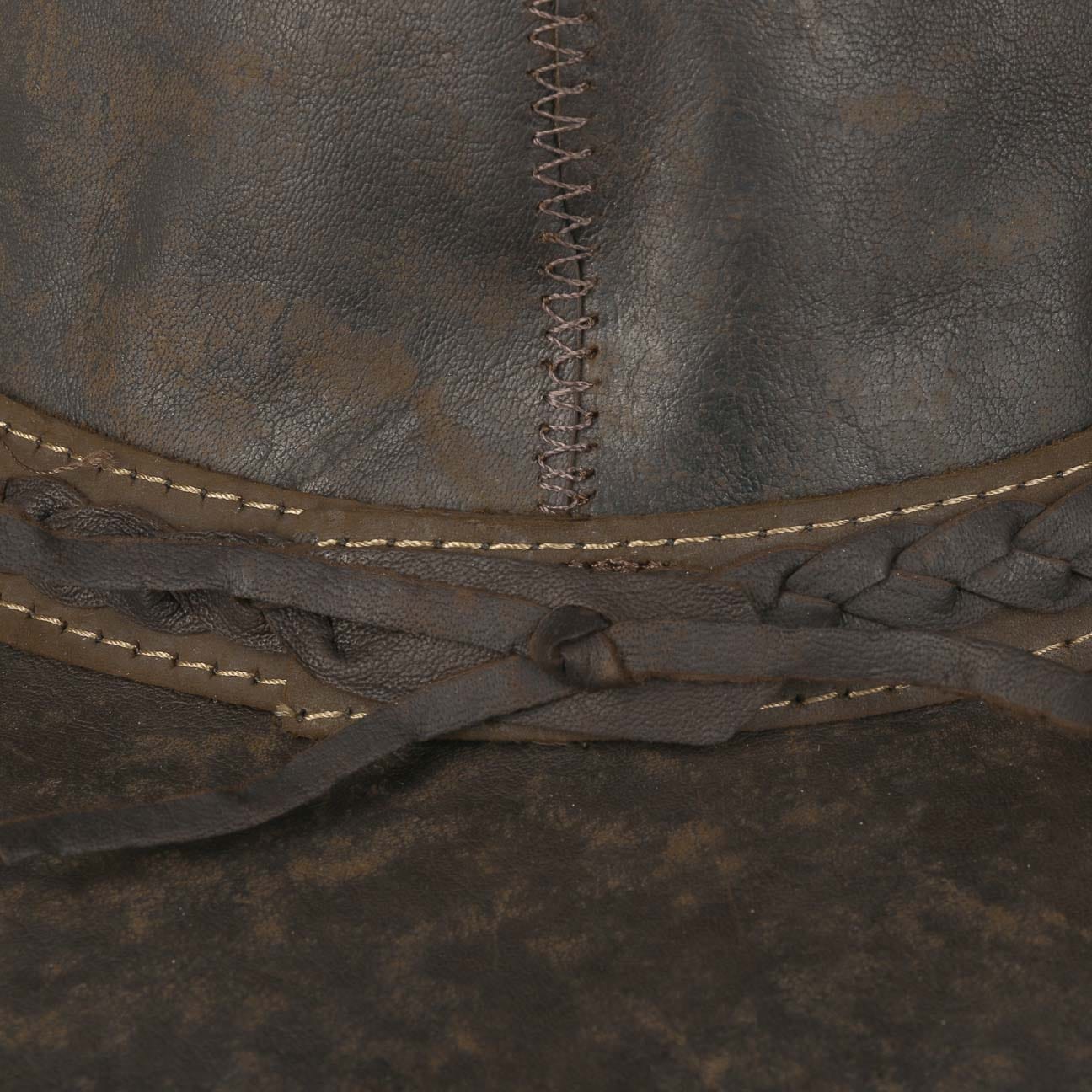 BARMAH Squashy Crackle Kangaroo Hat - Soft & Stylish Unisex Kangaroo Leather Hat for Men & Women - Perfect for Outdoor Adventures, Hiking, and Fashion Statements
