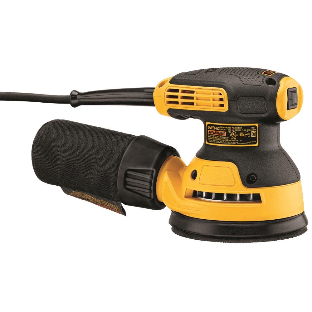 DEWALT 5-Inch Variable Speed Orbital Sander Kit with Dust Extraction (DWE6423K) - Perfect for Woodworking, Sanding, and DIY Home Projects