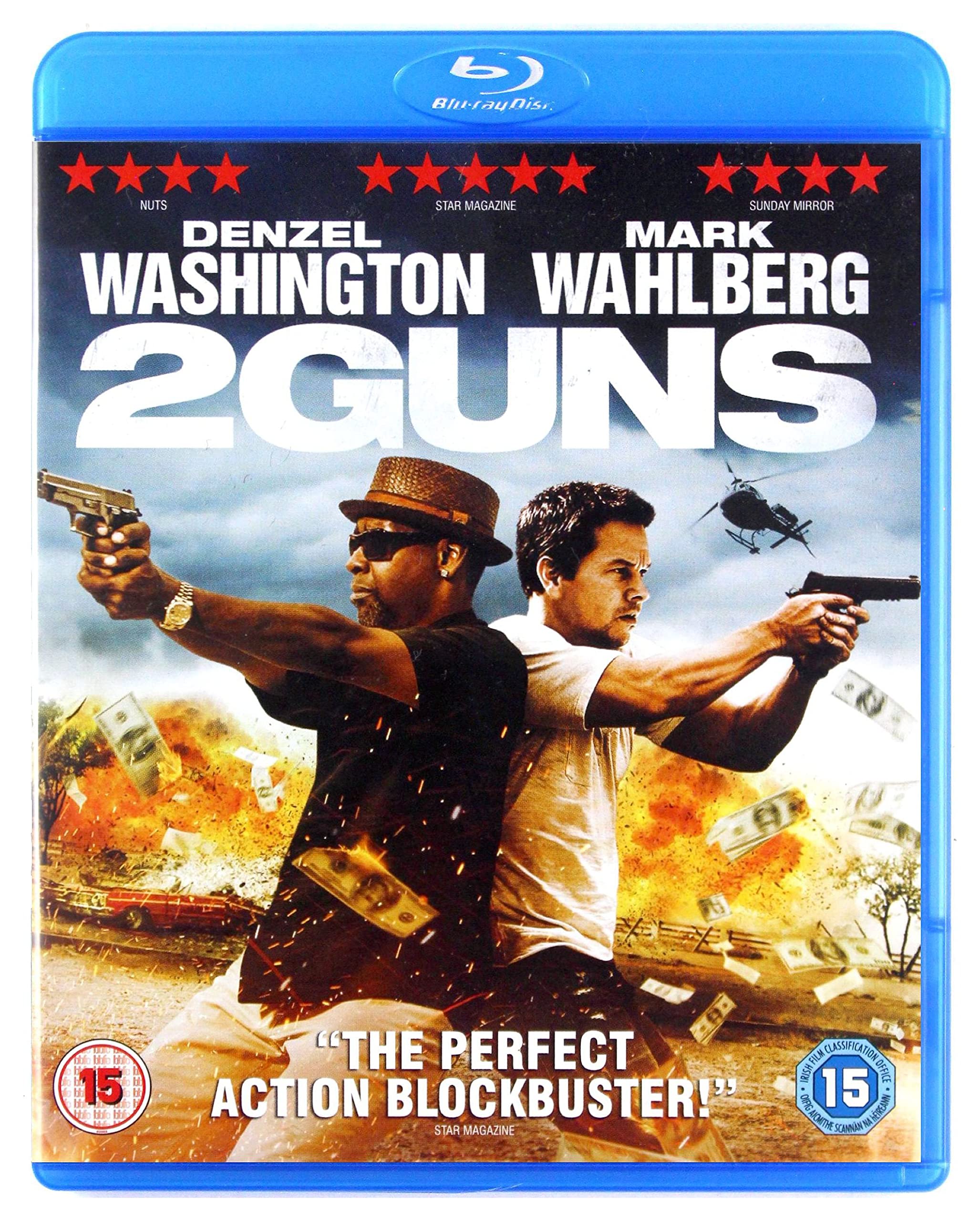 2 Guns Blu-ray Movie - Action Thriller Starring Denzel Washington & Mark Wahlberg - Perfect for Movie Nights & Home Entertainment