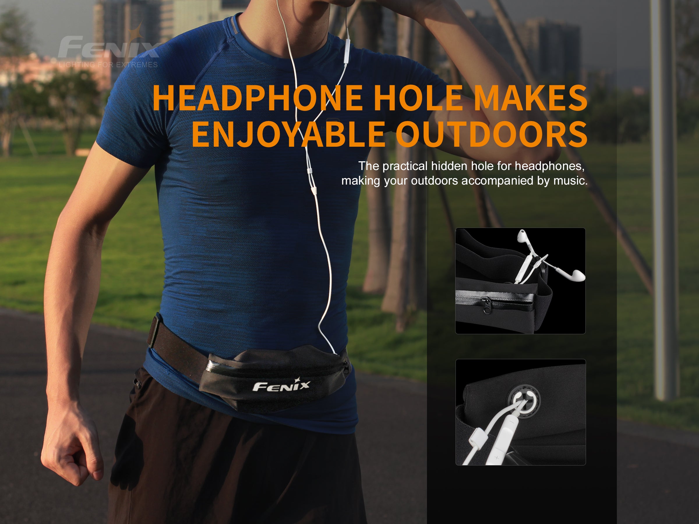 Fenix AFB 10 Waterproof Sports Waist Pack - Lightweight Running Belt for Hiking, Cycling & Travel - Hands-Free Storage for Phone, Keys & Essentials
