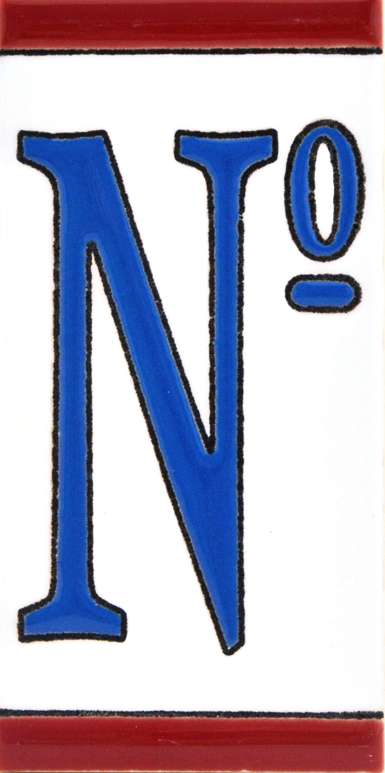 4 Inch Hand Painted House Letter Tiles - Custom Address Signs, Names & Numbers - USA Flag Design 4.29