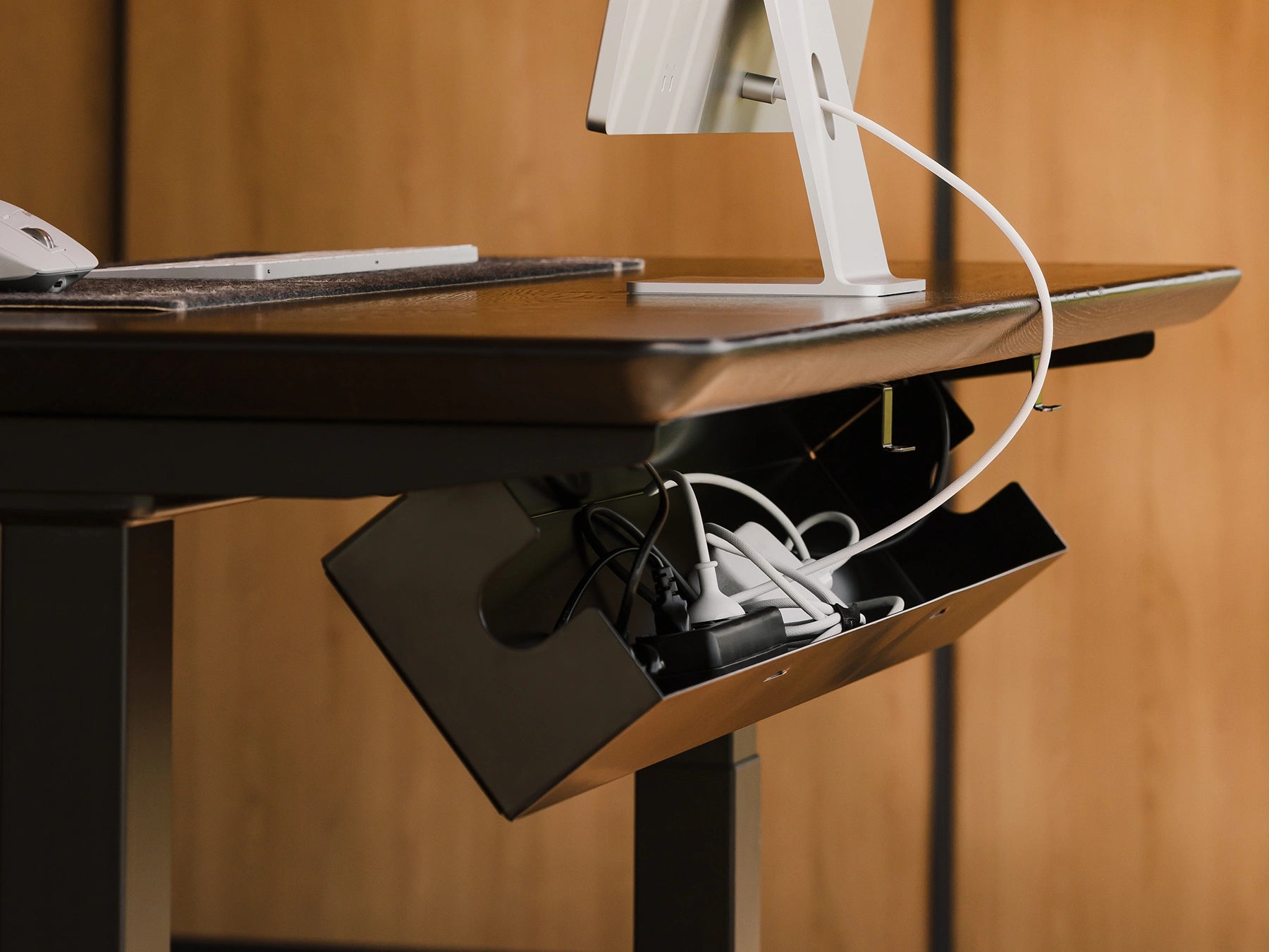 Under Desk Cable Management Tray - Organizer for Wires & Cords - Perfect for Home Office, Gaming Setup & Workspace Organization