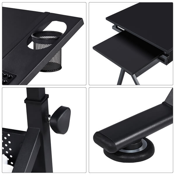 Yaheetech Adjustable Drafting Table - Professional Art Desk for Drawing, Sketching & Drafting - Perfect for Artists, Architects & Designers - Home & Studio Use