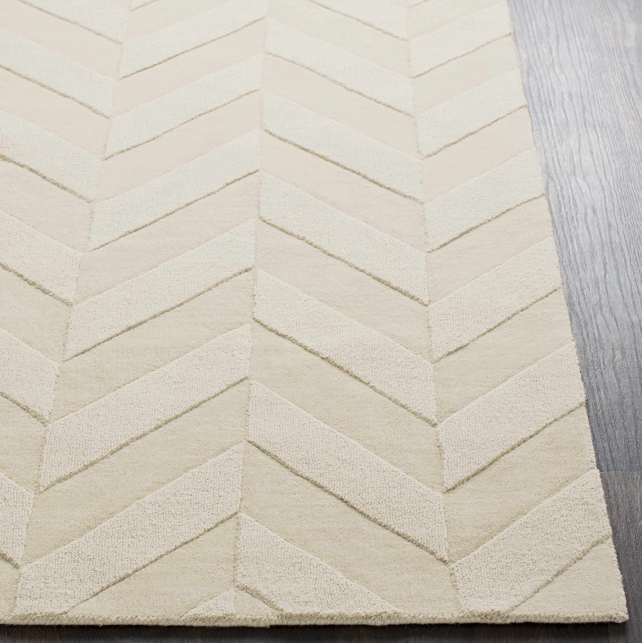 Hauteloom Normalville Wool Area Rug 6' x 9' - Soft Contemporary Beige Rug for Living Room, Bedroom & Office - Perfect for Home Decor, Cozy Floor Covering & Noise Reduction