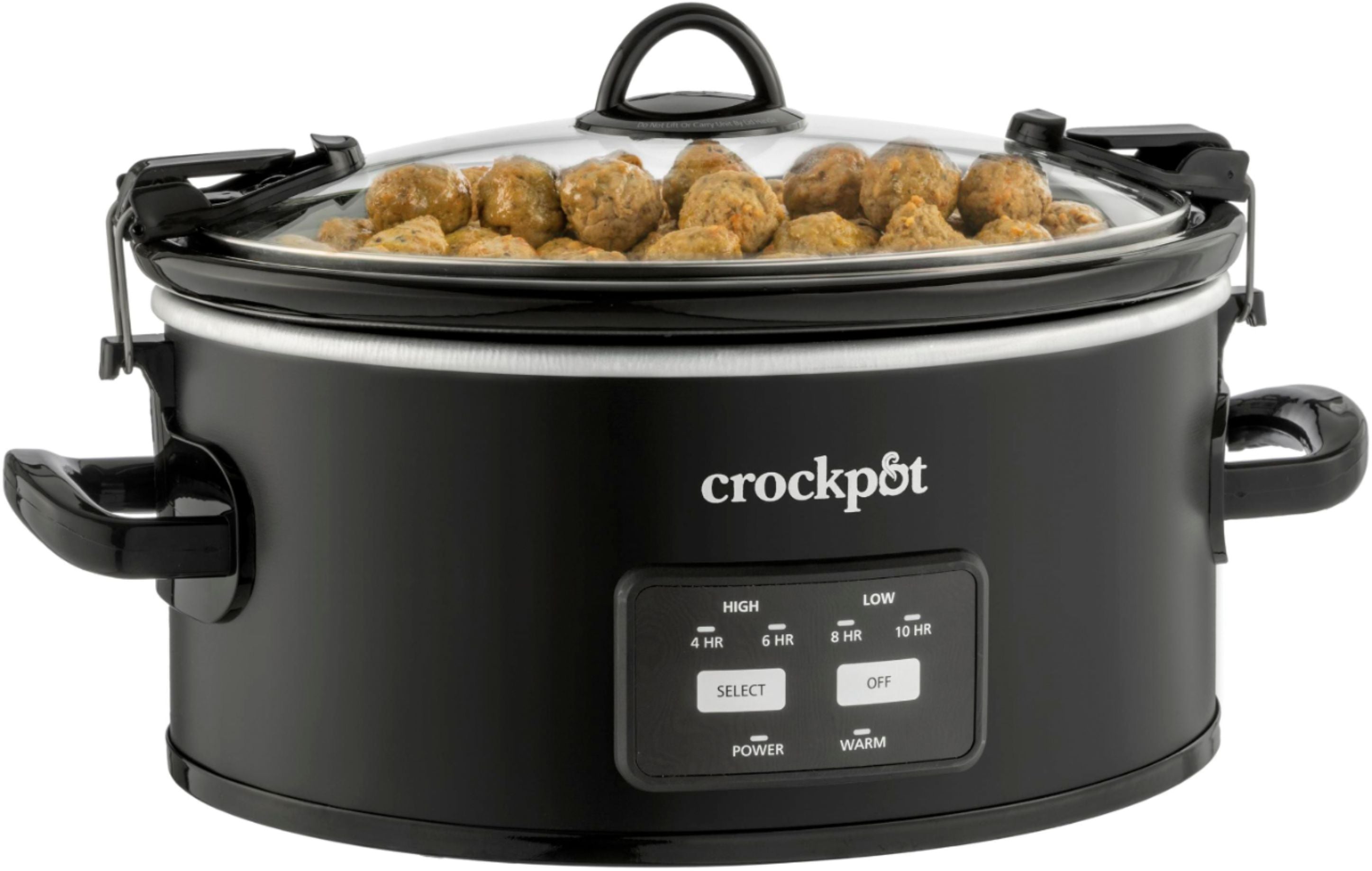 Refurbished Crock-Pot 6-Quart Programmable Slow Cooker with Locking Lid - Home Essentials Warranty - Perfect for Family Dinners & Meal Prep (Model 2125185)