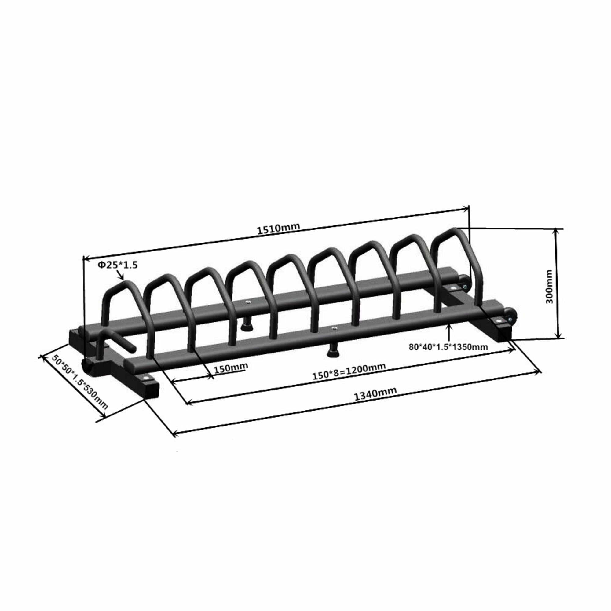 Adjustable Mobile Weight Plate Storage Rack - Universal Bumper Plate Organizer for Home & Gym Workouts