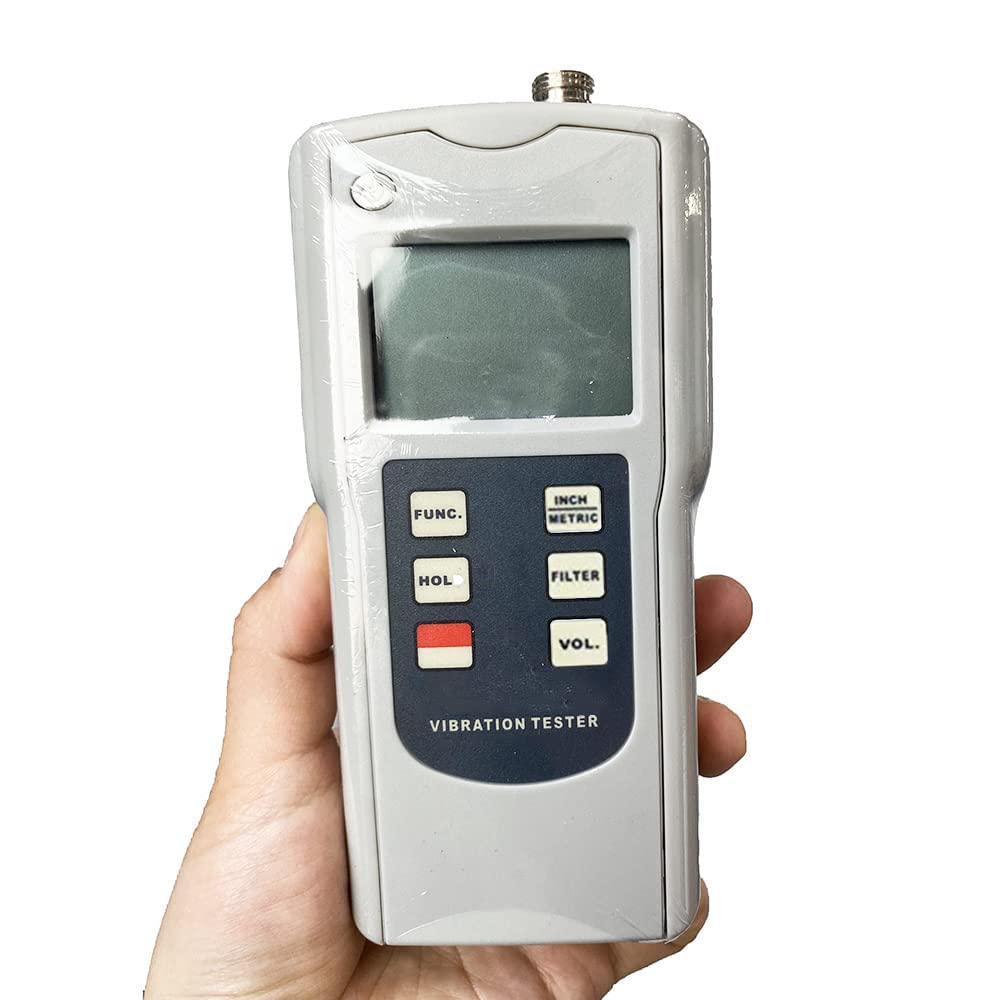 Digital Vibration Tester Meter - Portable Vibrometer with Piezoelectric Accelerometer for Mechanical Vibration Measurement | On-Site Industrial Equipment Monitoring & Machine Maintenance Tool
