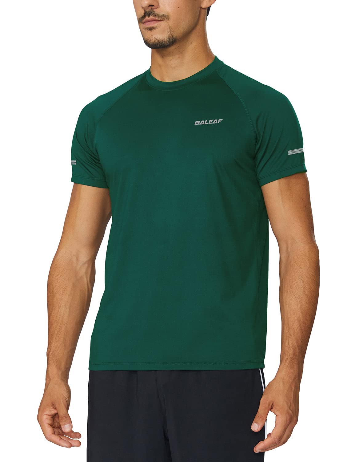 BALEAF Men's Quick Dry Short Sleeve T-Shirt - Moisture Wicking Running & Workout Shirts for Gym, Hiking, and Outdoor Sports | Lightweight & Breathable Activewear